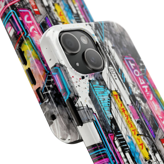 Tokyo City Street Tough Phone Case — Japanese Urban Art iPhone Cover - Eyrian