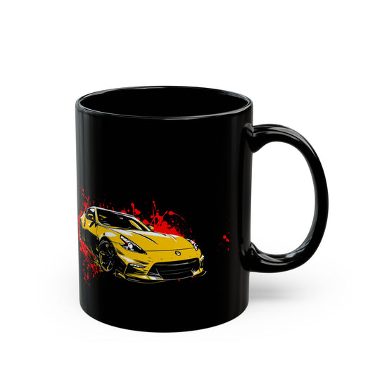 Yellow 370Z Sports Car Mug — Racing Car Coffee Cup for Car Enthusiasts (11oz/15oz) - Eyrian