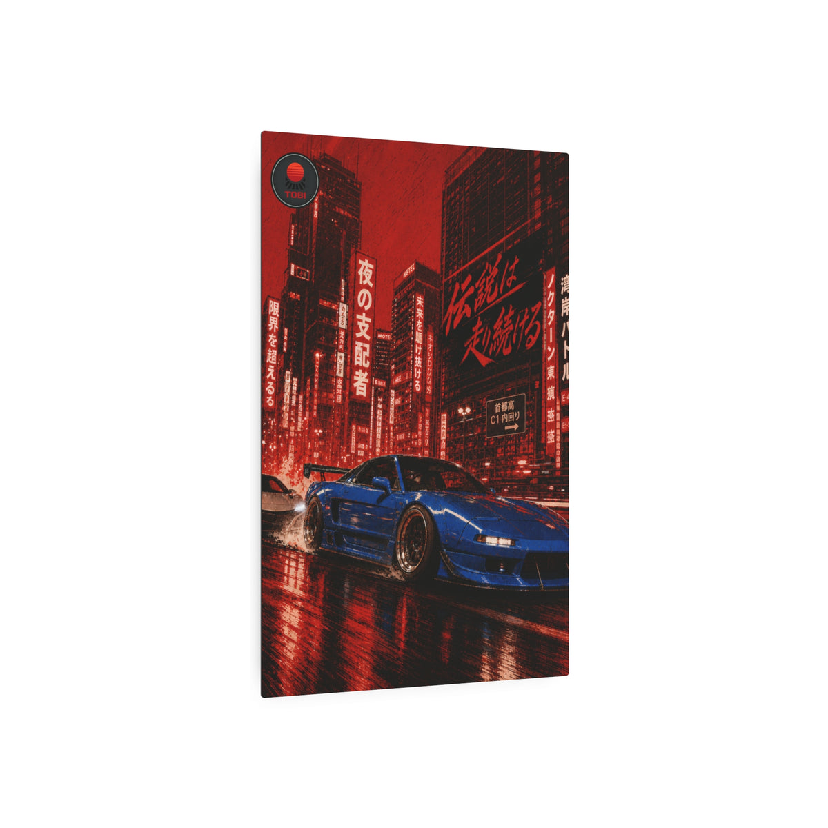 Night City JDM Neon Racing — Metal Art Sign