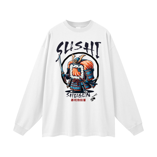 sushi,sushi lover,funny graphic design,japanese food,japanese culture,samurai,Tobi,Shogun,Sushi Shogun,Long Sleeve T-Shirt