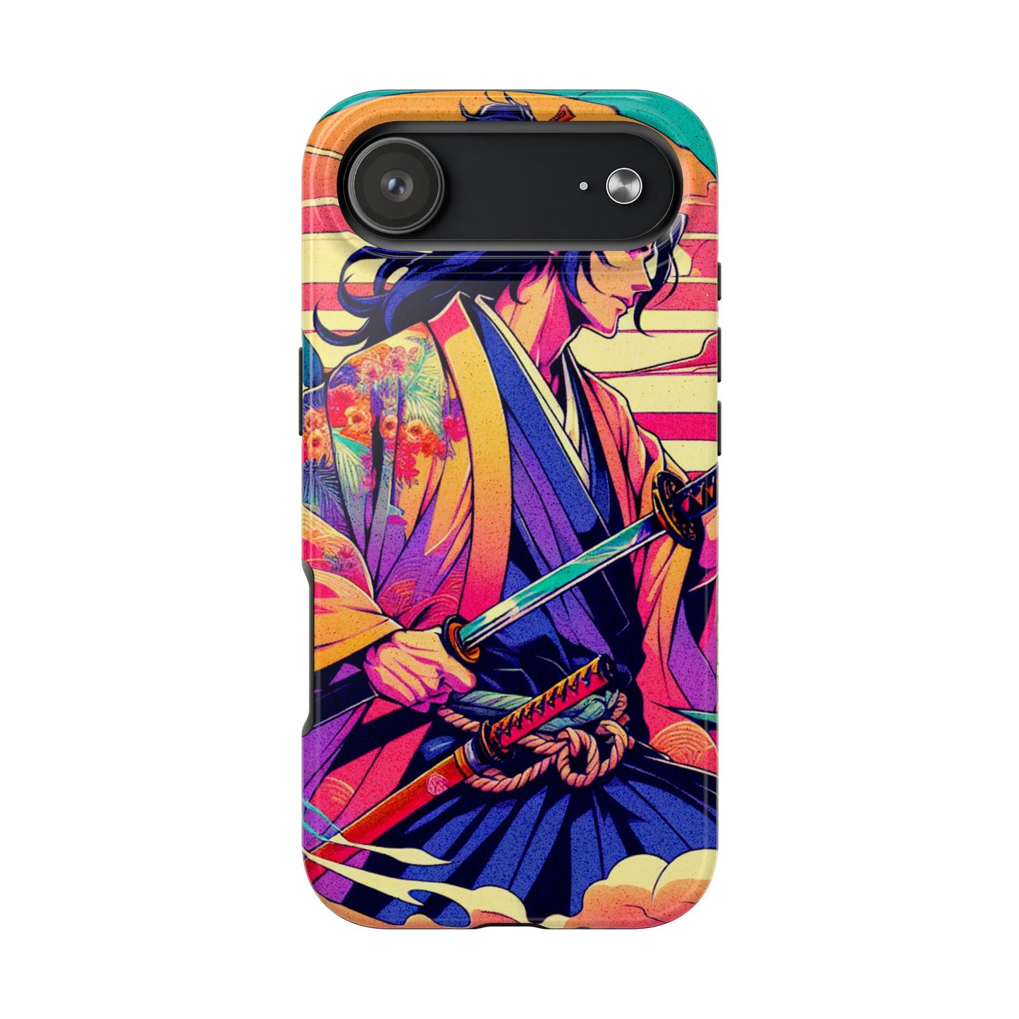 Samurai Neon Tough Phone Case - Eyrian
