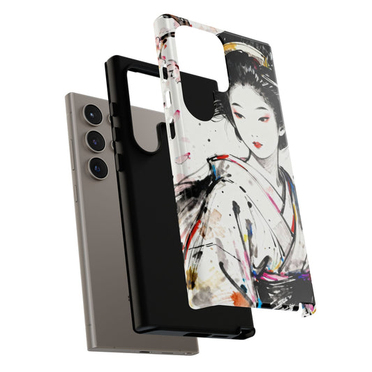 Geisha Ink Art Phone Case — Protective Tough Cases - Eyrian