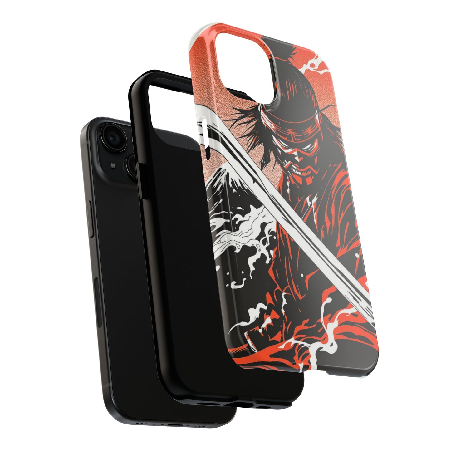 Ninja Warrior Tough Phone Case — Red & Black Blade Design - Eyrian