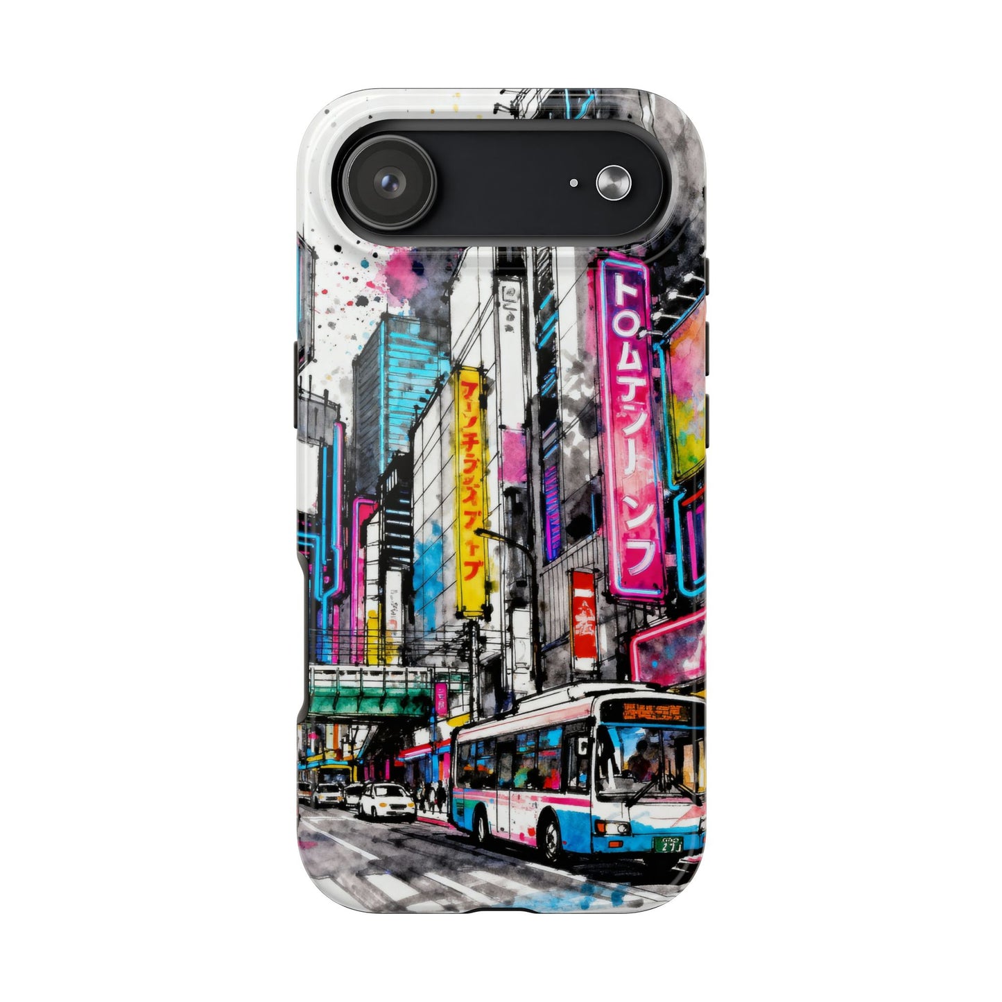 Tokyo City Street Tough Phone Case — Japanese Urban Art iPhone Cover - Eyrian