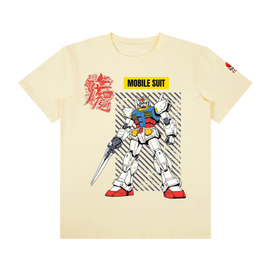 Mobile Suit - Unisex Classic Crew Neck Cotton T-Shirt - TobiBrand