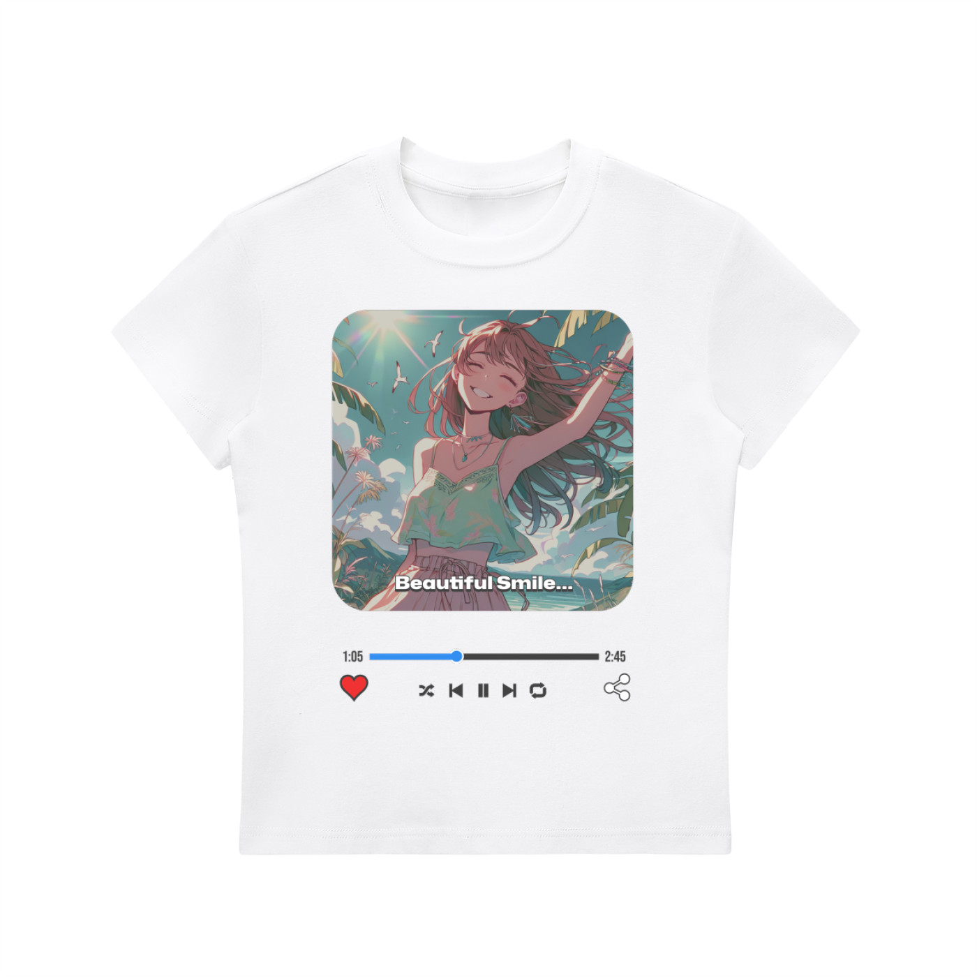 TobiBrand,Gift for her,Anime Art,Manga Design,T-Shirt,Happy ,Beautiful Smile,Girl Wear,Japanese Inspire,Japan