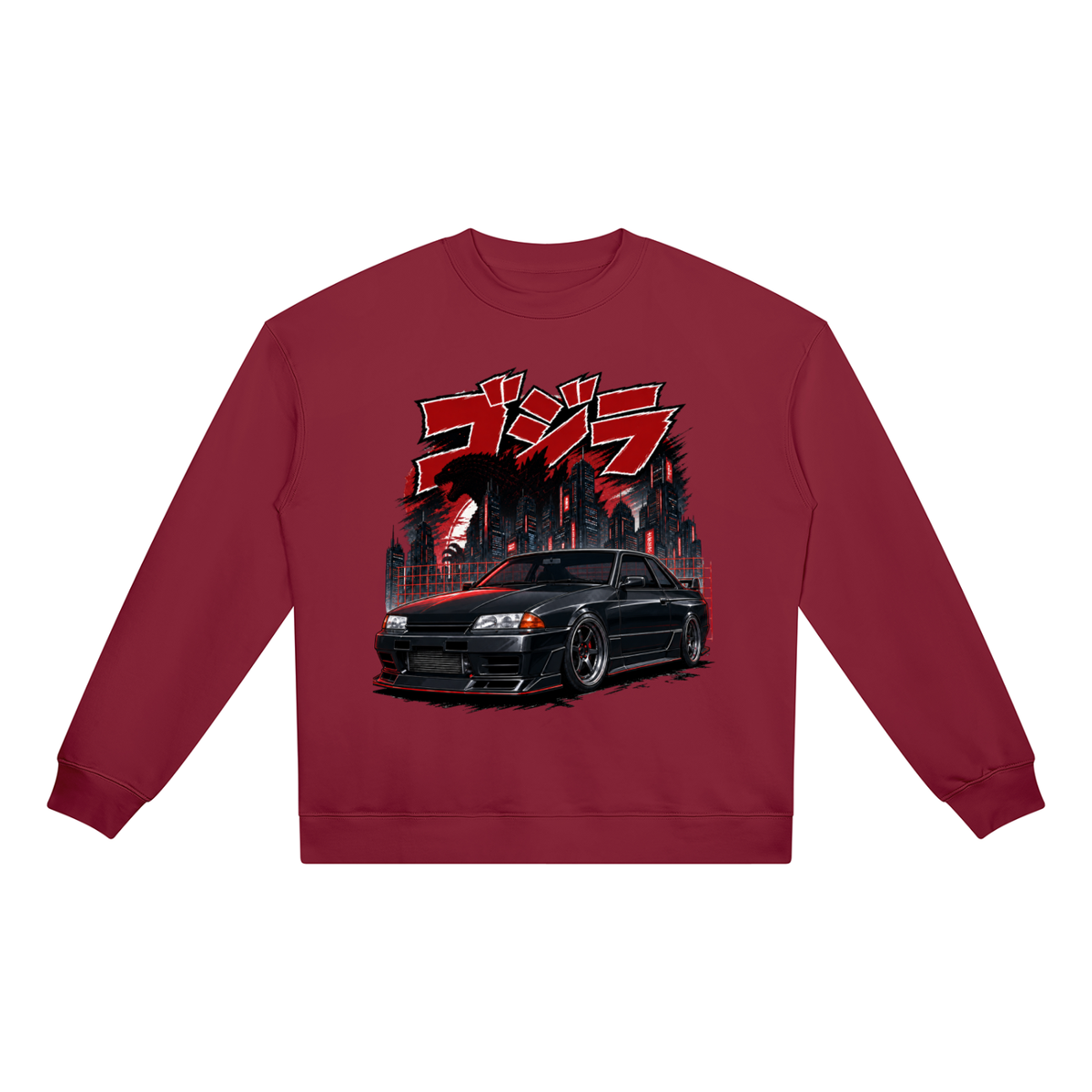 gtr,r32,skyline,godzilla,anime,jdm,tobibrand,japanese,carculture,streetwear,sweatshirt,gift