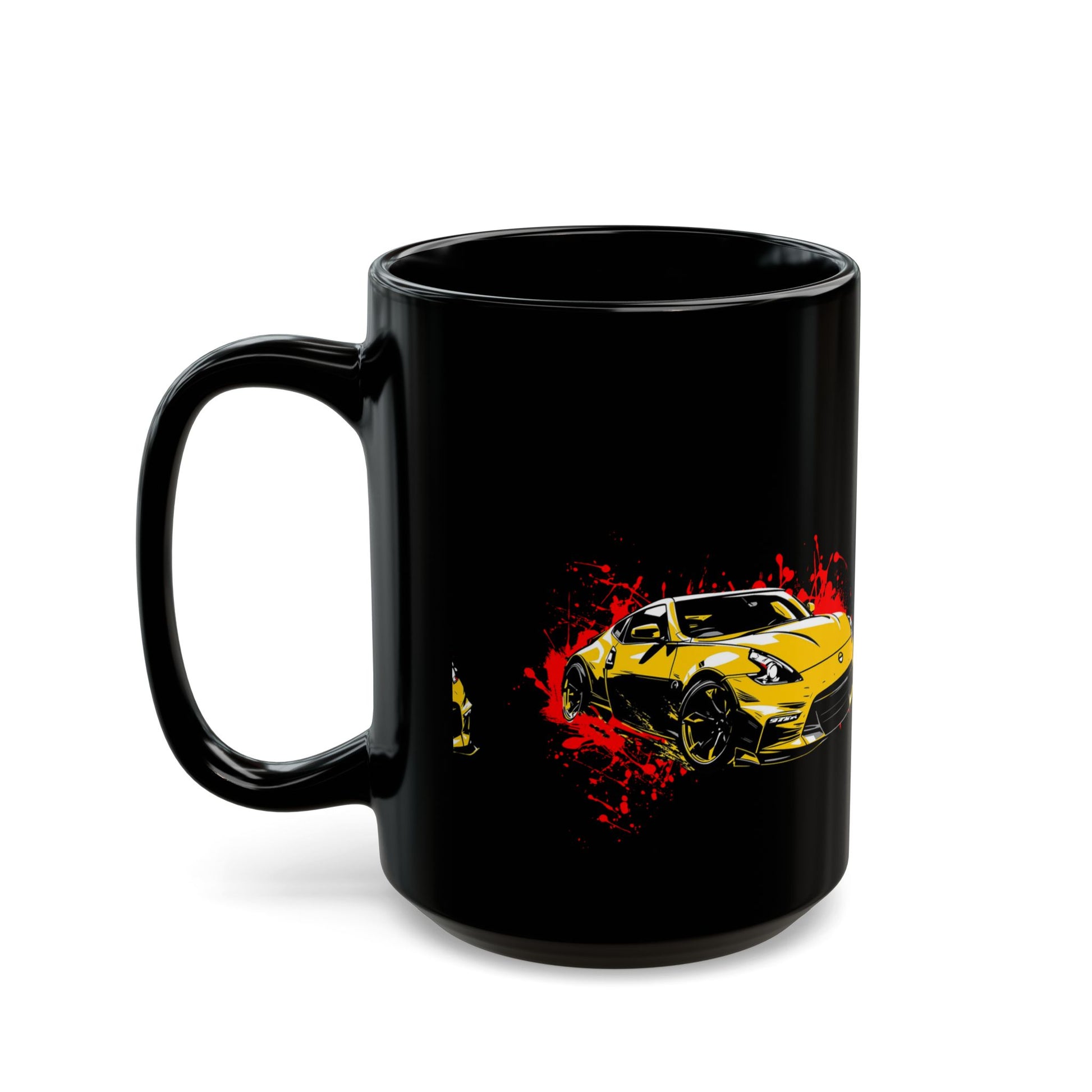 Yellow 370Z Sports Car Mug — Racing Car Coffee Cup for Car Enthusiasts (11oz/15oz) - Eyrian