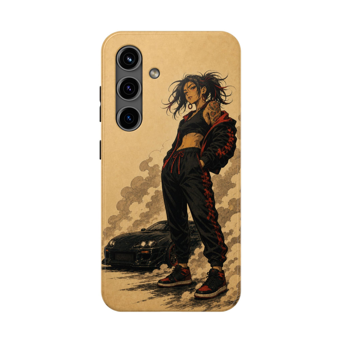 Street Racer Girl Tough Phone Case — Anime-Inspired Protective iPhone Cover - TobiBrand