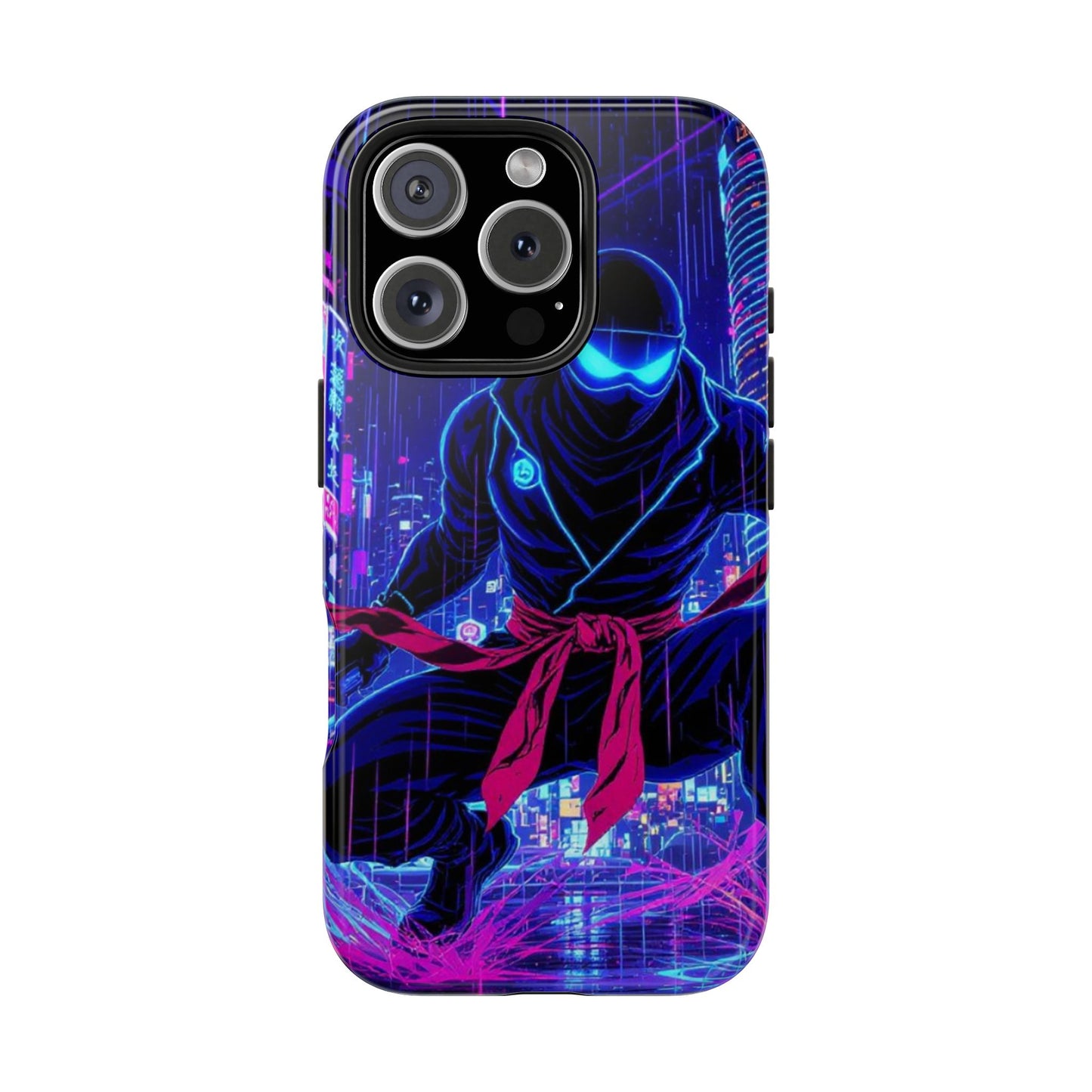 Neon Ninja Tough Phone Case — Cyberpunk Protective iPhone Cover - Eyrian