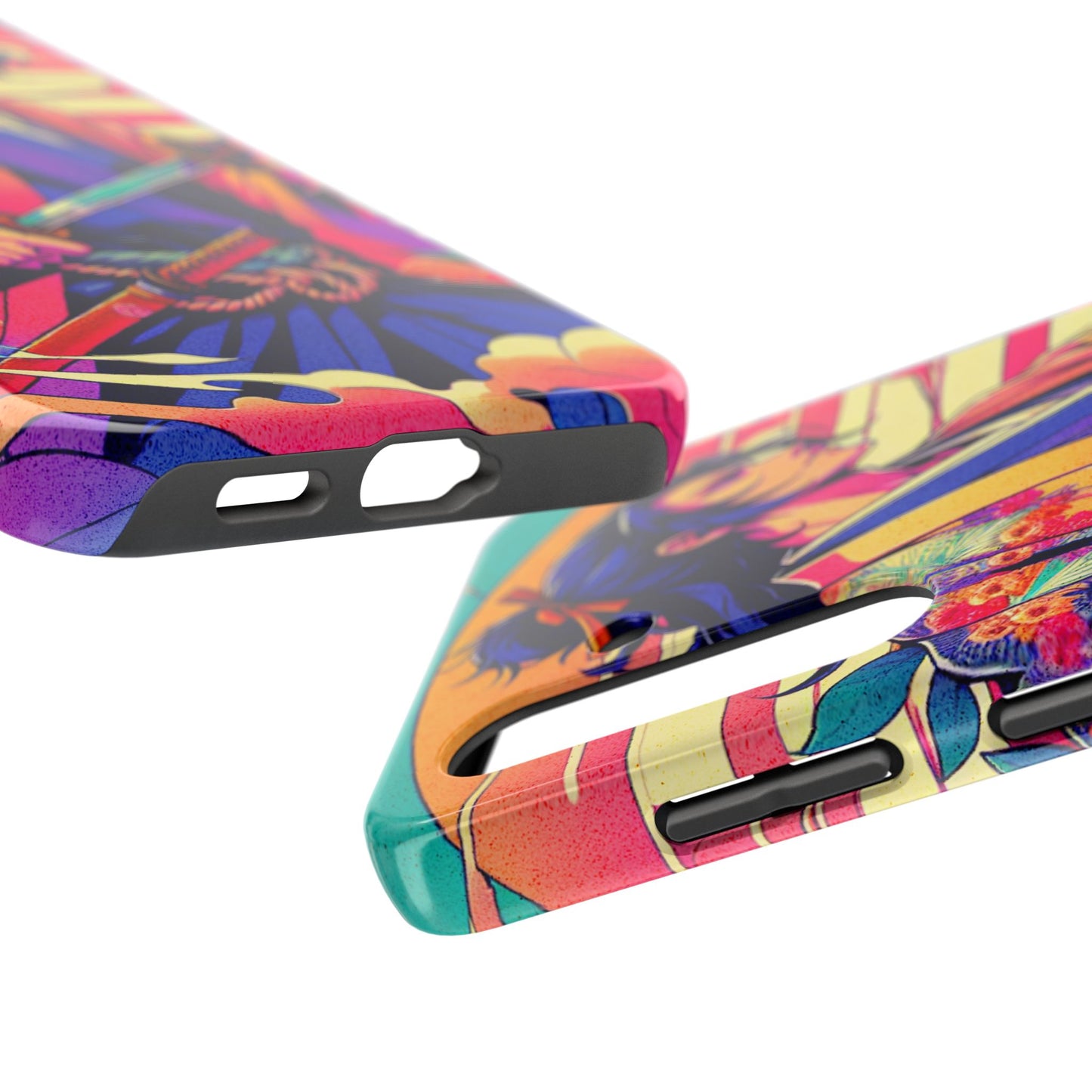 Samurai Neon Tough Phone Case - Eyrian