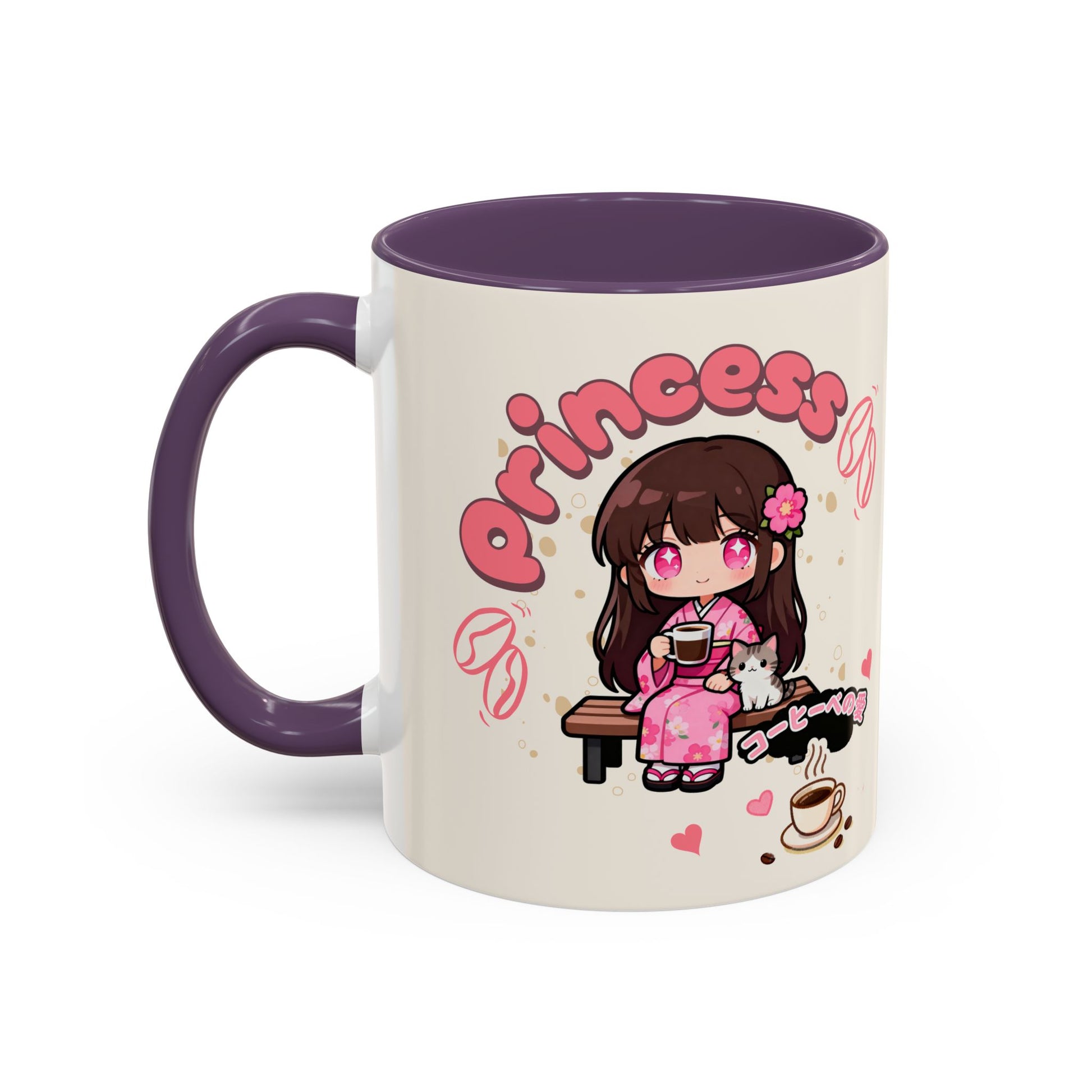 Princess Coffee Mug — Cute Kawaii Girl Design (11/15oz)
