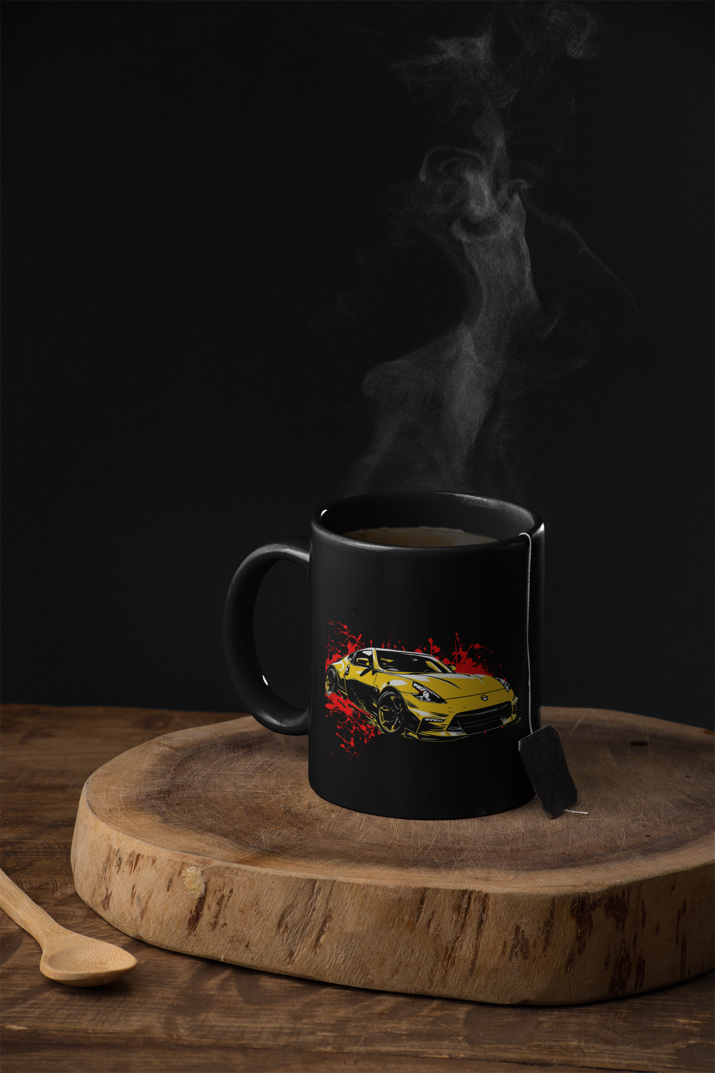 Yellow 370Z Sports Car Mug — Racing Car Coffee Cup for Car Enthusiasts (11oz/15oz) - Eyrian