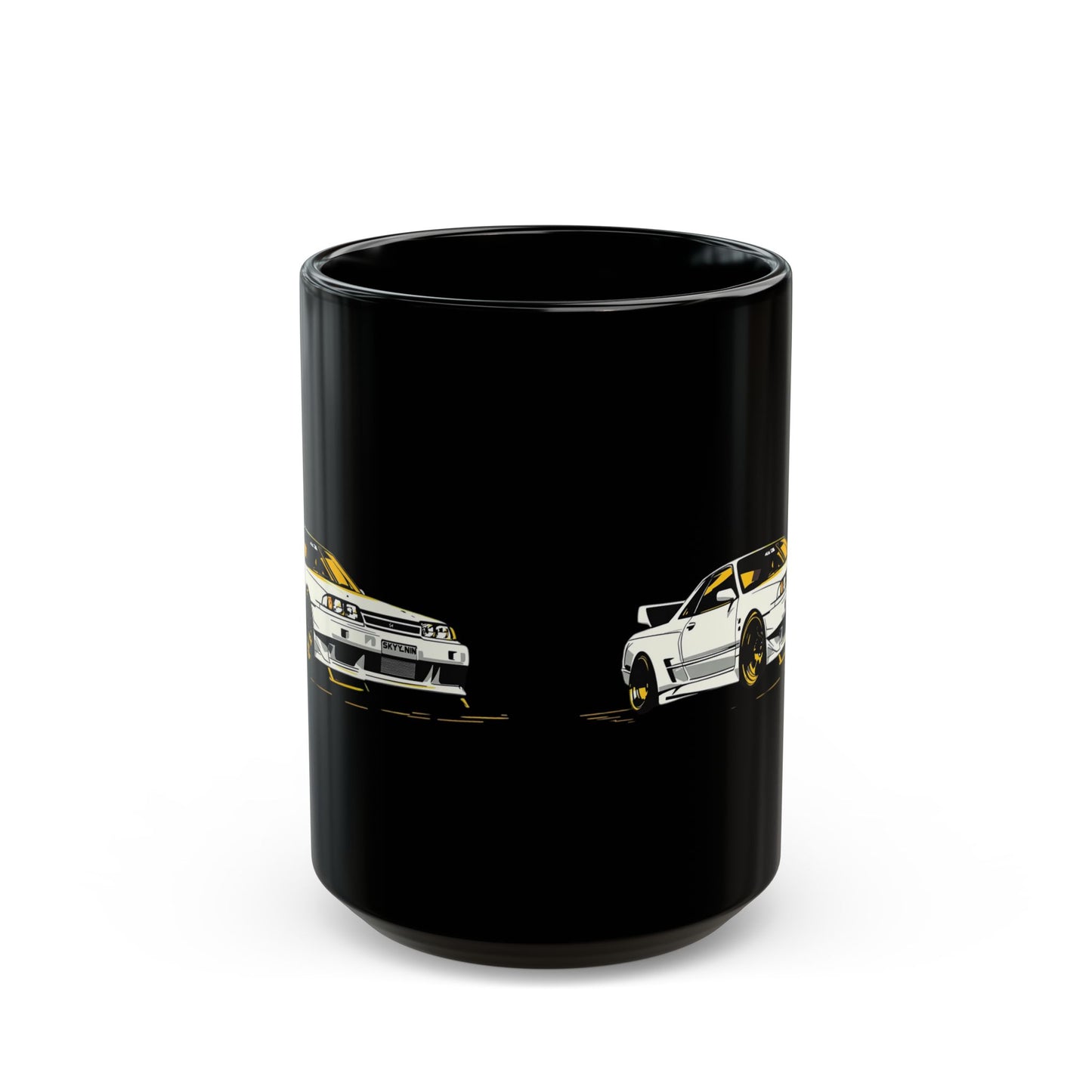 Skyline R32 Coffee Mug — Classic JDM Sports Car Black Ceramic Mug - TobiBrand