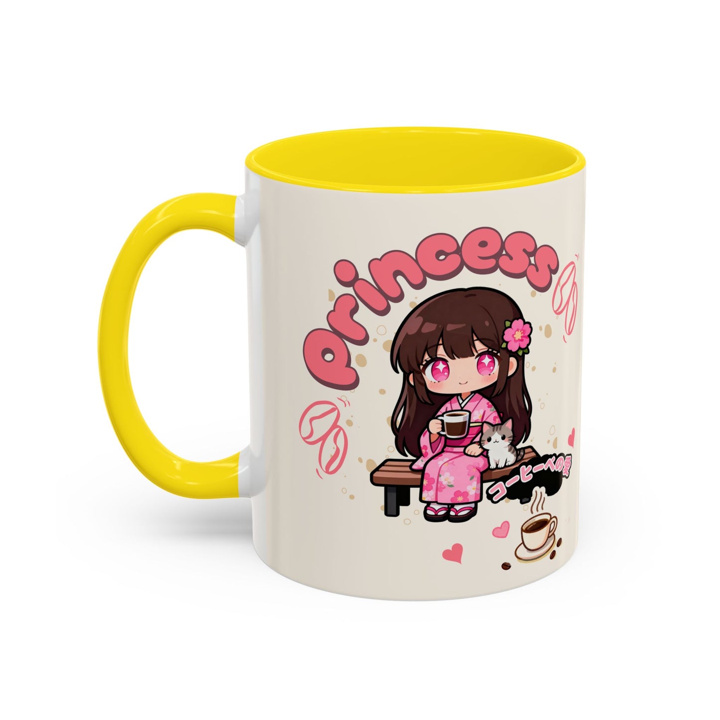 Princess Coffee Mug — Cute Kawaii Girl Design (11/15oz) - TobiBrand