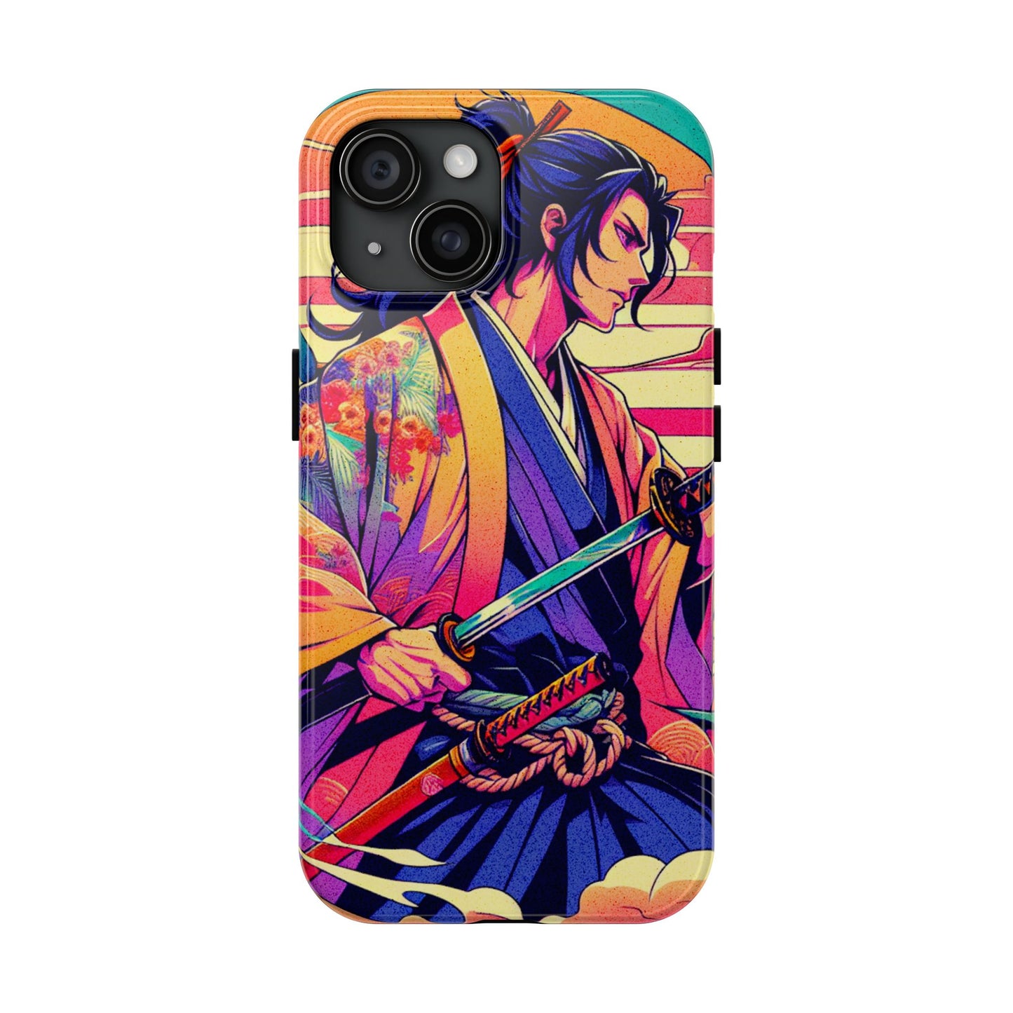 Samurai Neon Tough Phone Case - Eyrian