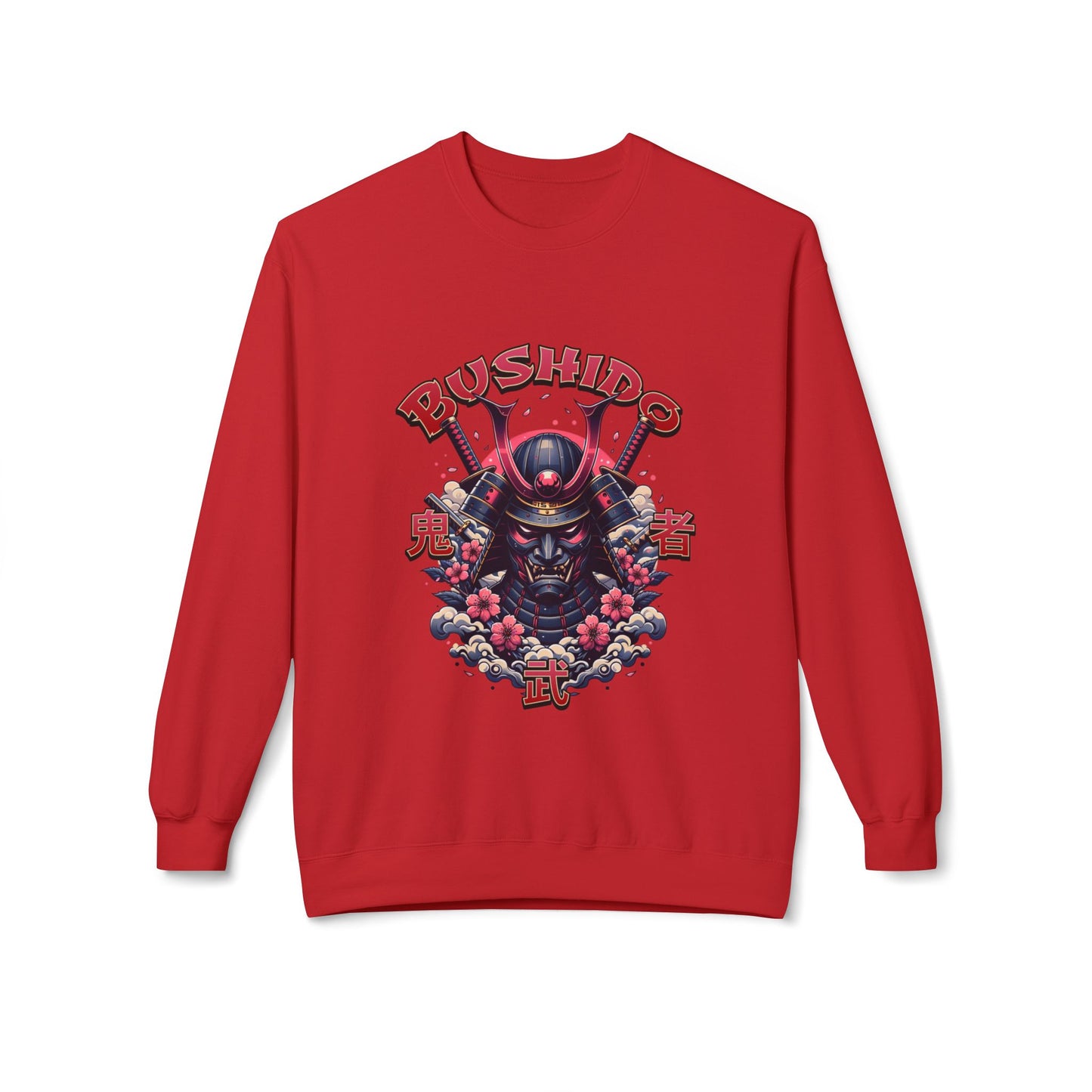 Bushido Honor & Bravery Unisex Fleece Crewneck Sweatshirt - TobiBrand