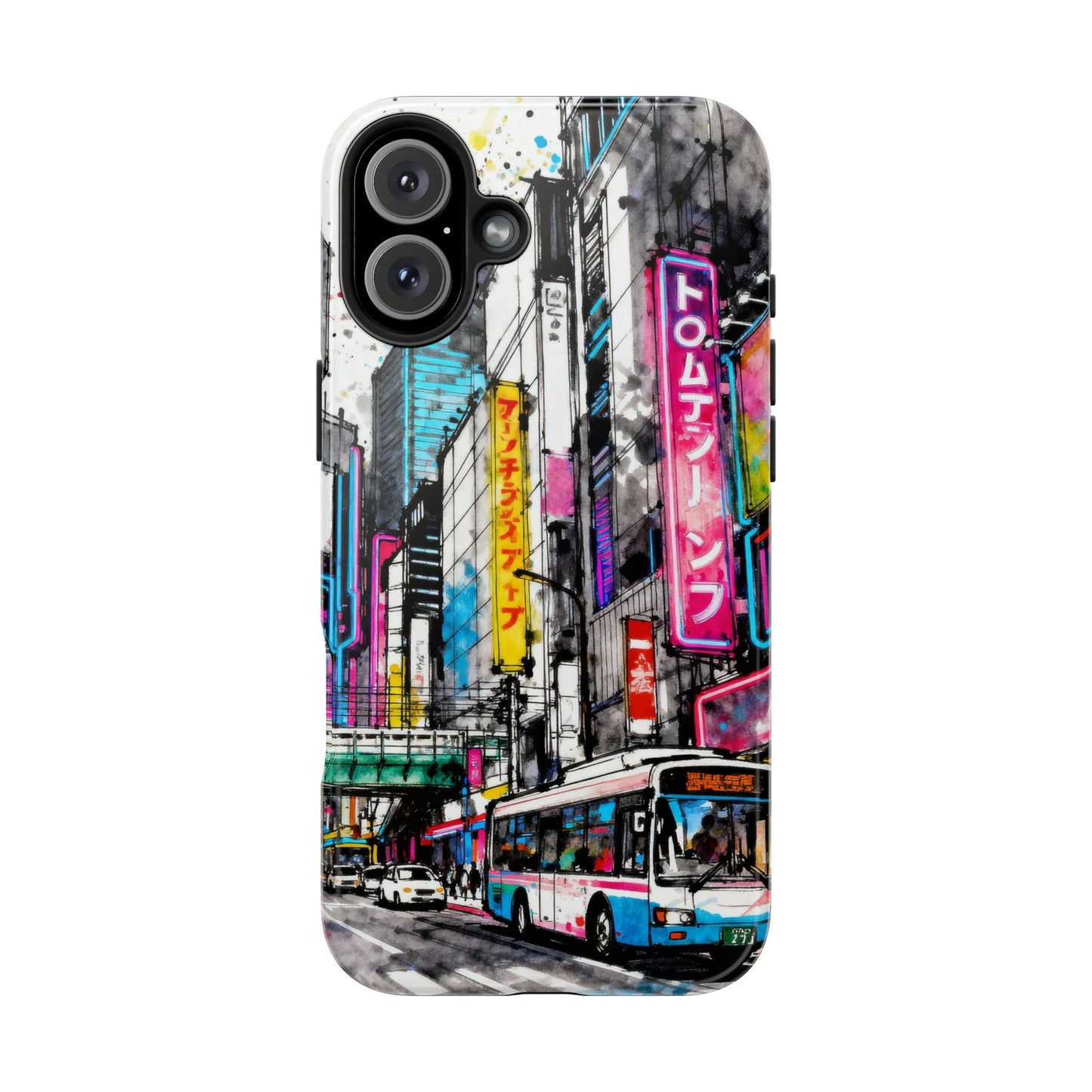 Tokyo City Street Tough Phone Case — Japanese Urban Art iPhone Cover - Eyrian
