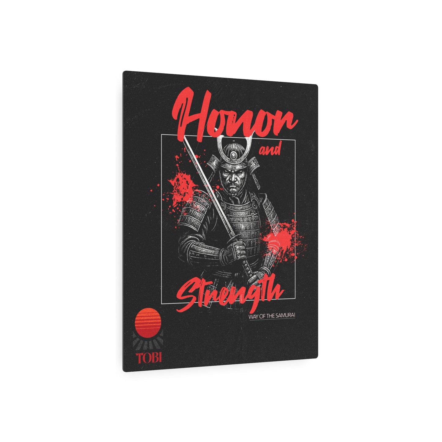 Samurai Metal Art Sign — Honor and Strength Wall Decor - Eyrian