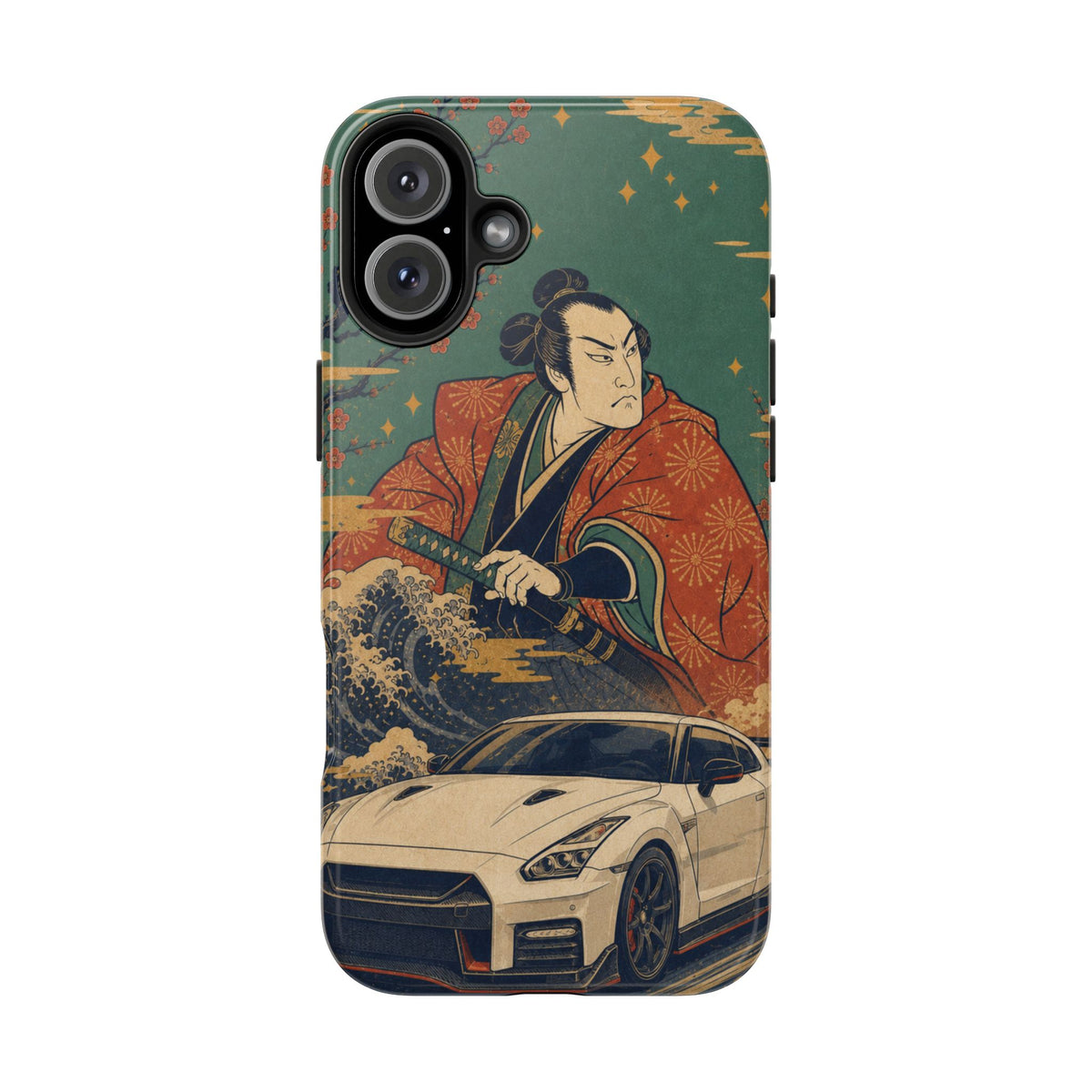 Samurai & GT-R Tough Phone Case — Japanese Wave Art Phone Case - TobiBrand