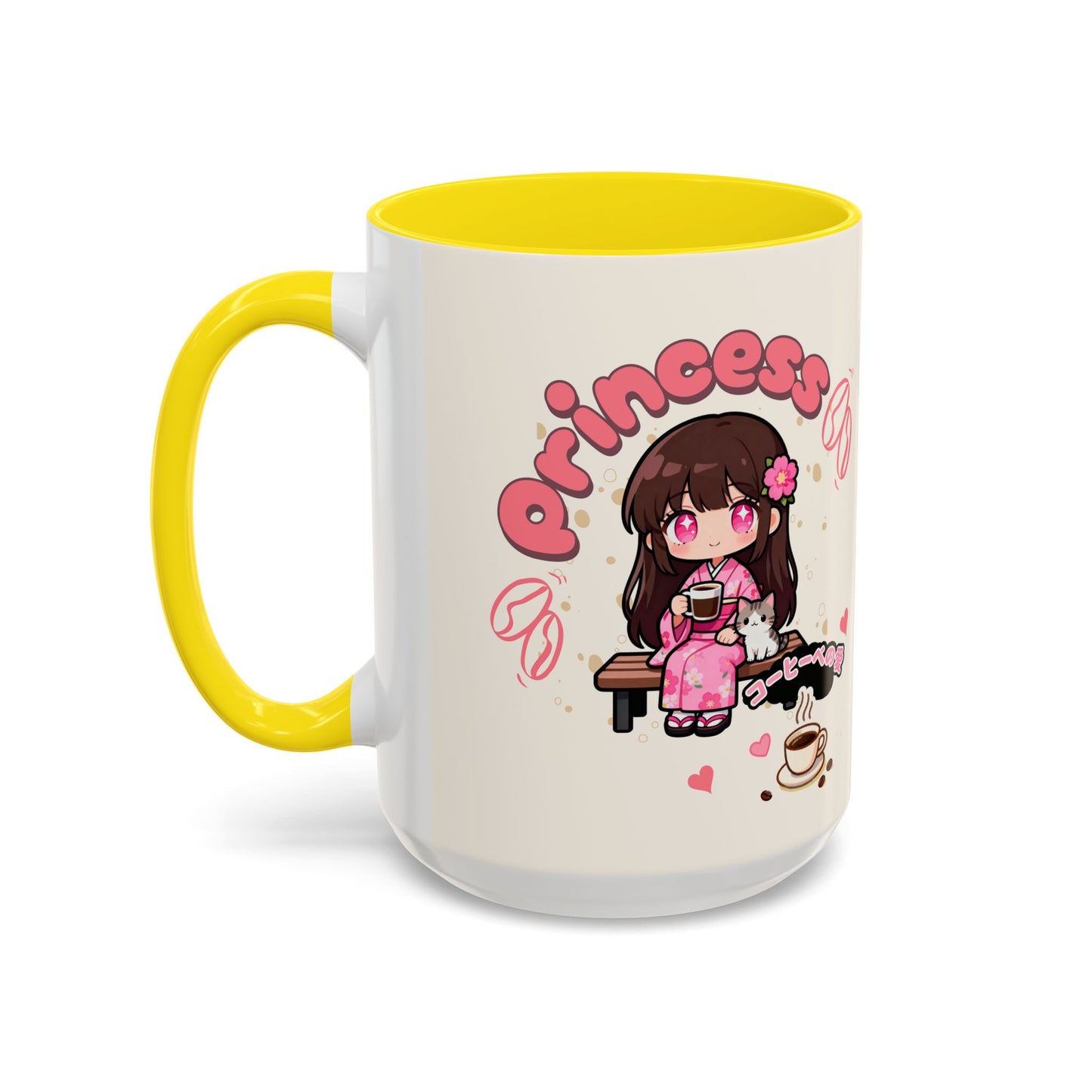 Princess Coffee Mug — Cute Kawaii Girl Design (11/15oz)