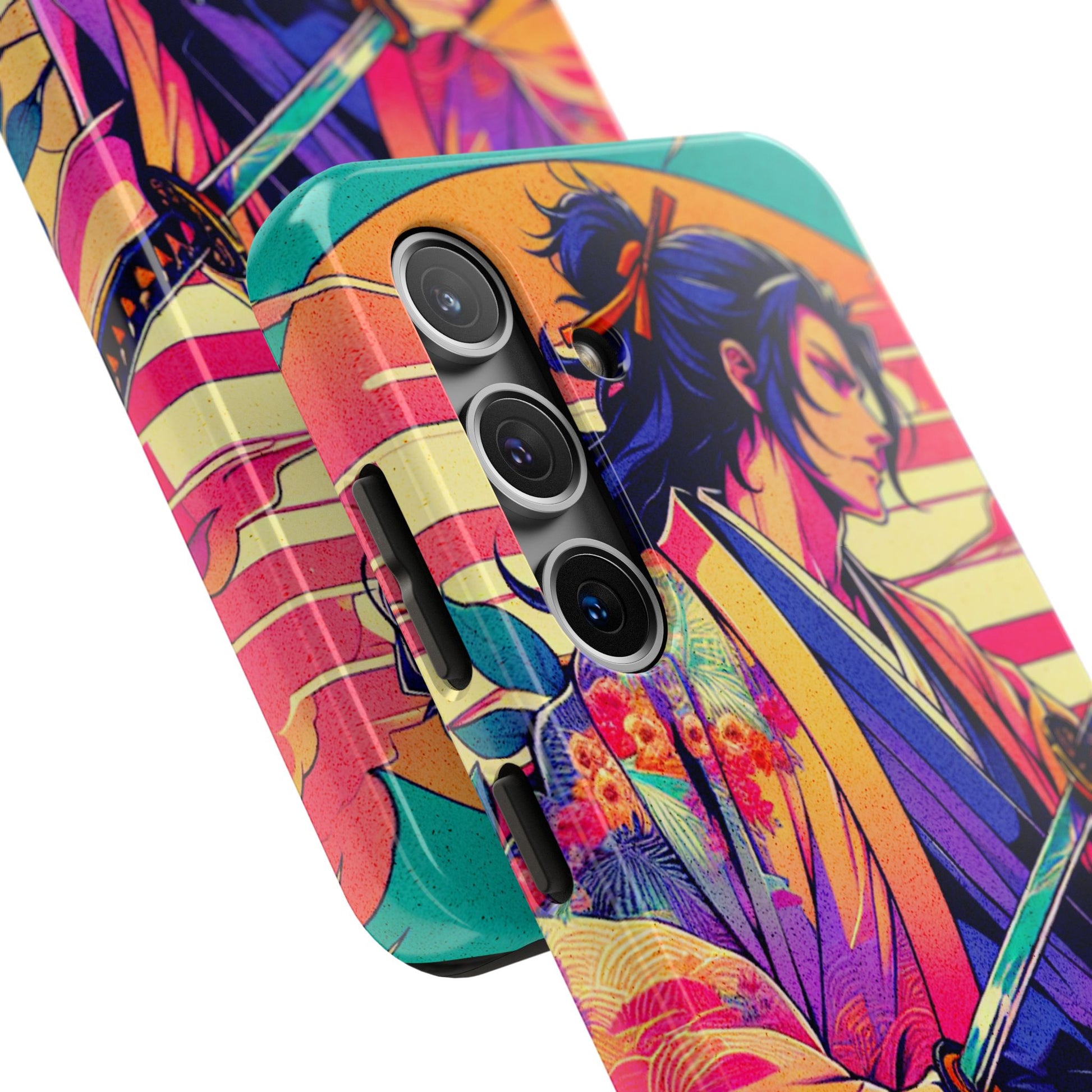 Samurai Neon Tough Phone Case - Eyrian