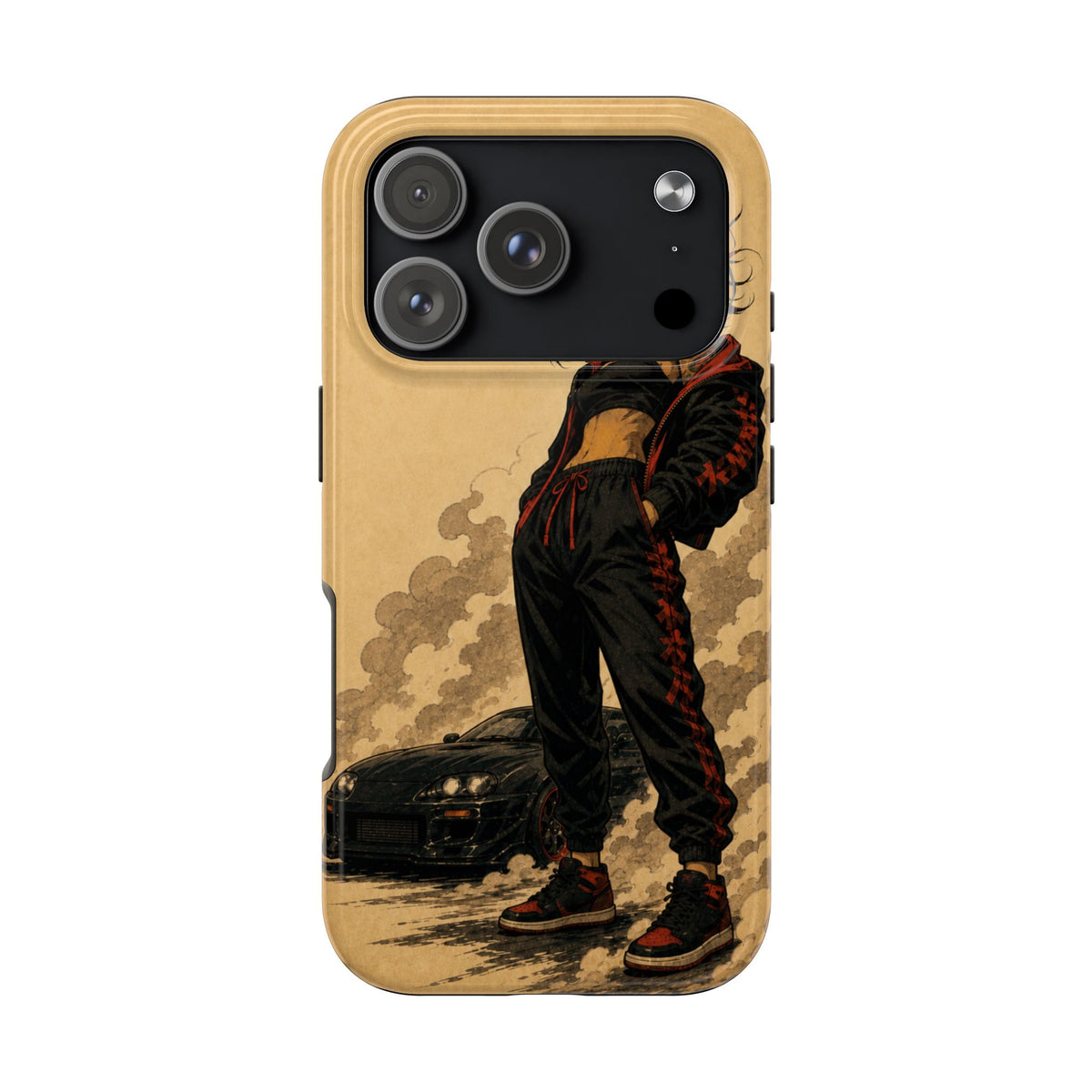 Street Racer Girl Tough Phone Case — Anime-Inspired Protective iPhone Cover - TobiBrand