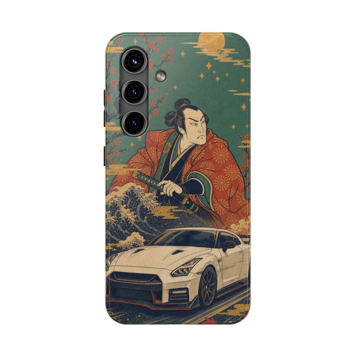 Samurai & GT-R Tough Phone Case — Japanese Wave Art Phone Case - TobiBrand