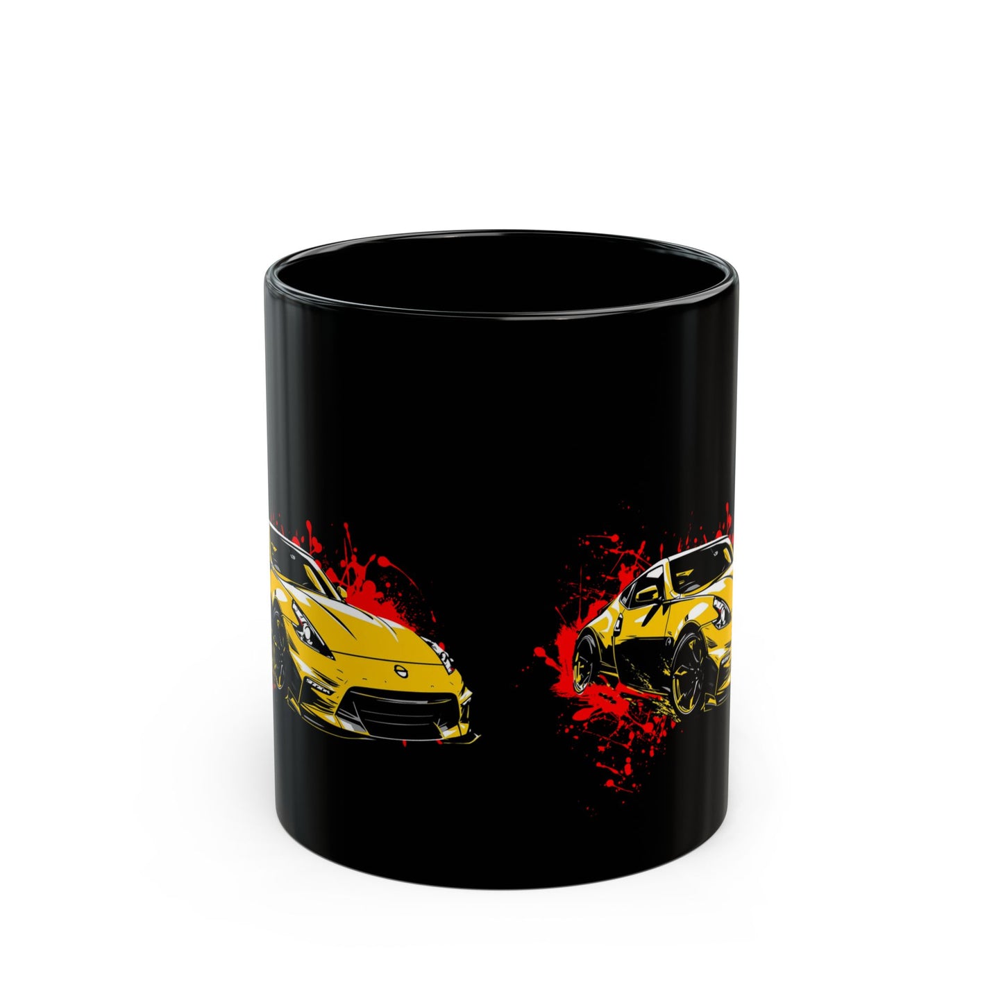 Yellow 370Z Sports Car Mug — Racing Car Coffee Cup for Car Enthusiasts (11oz/15oz) - Eyrian