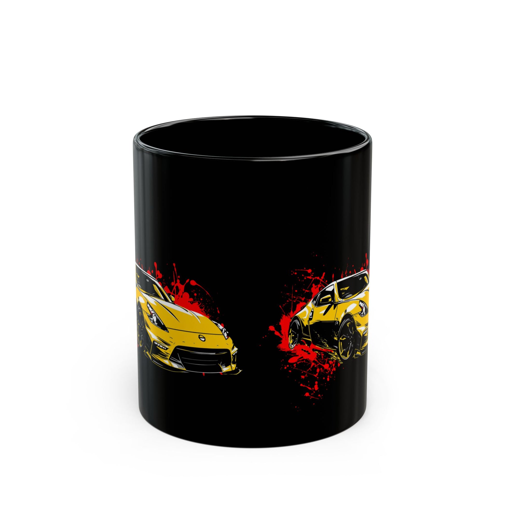 Yellow 370Z Sports Car Mug — Racing Car Coffee Cup for Car Enthusiasts (11oz/15oz) - Eyrian