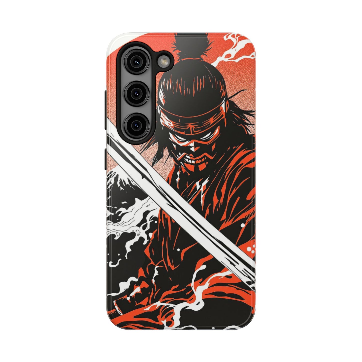 Ninja Warrior Tough Phone Case — Red & Black Blade Design - Eyrian