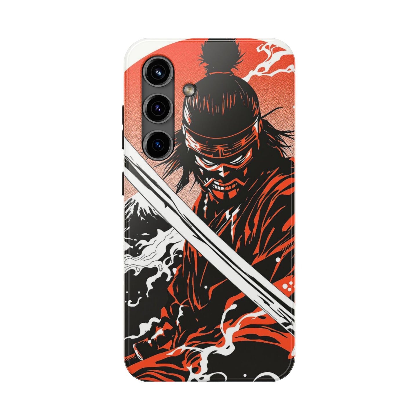 Ninja Warrior Tough Phone Case — Red & Black Blade Design - Eyrian