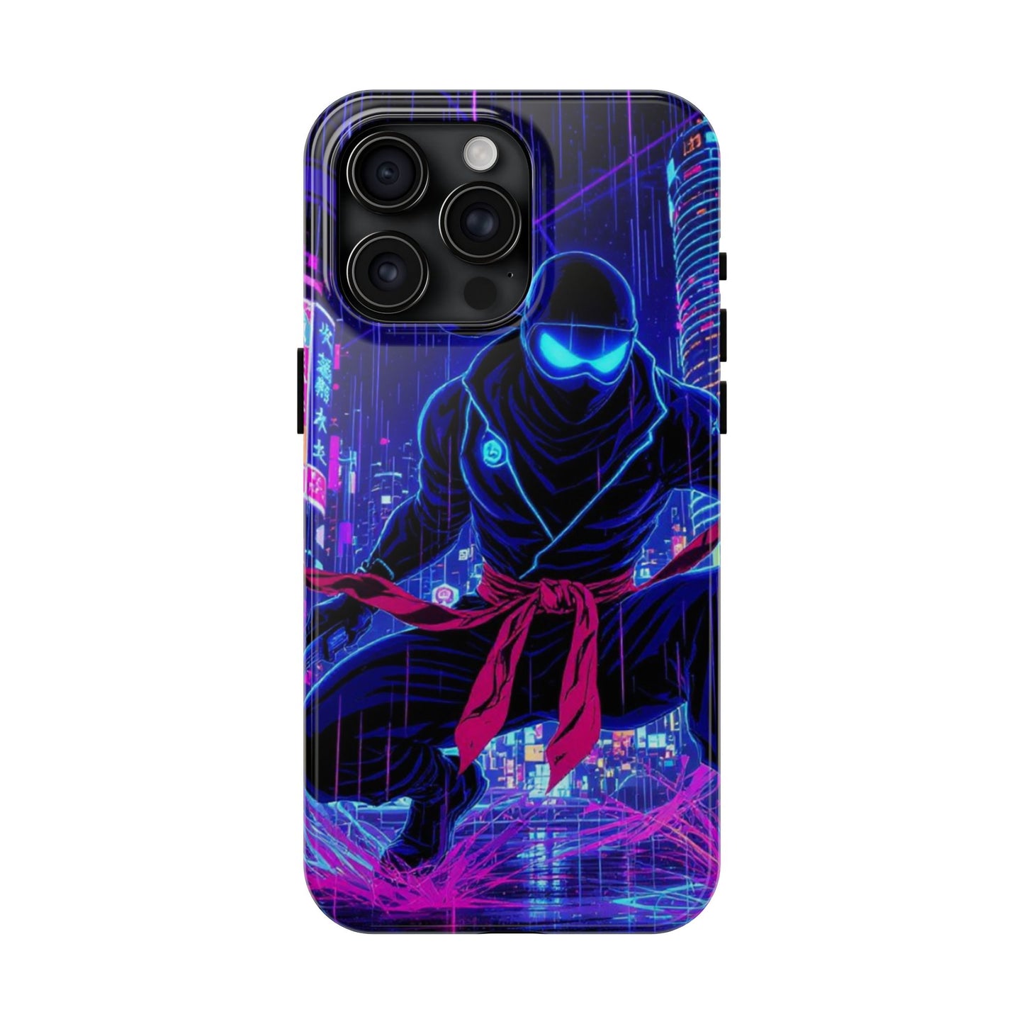 Neon Ninja Tough Phone Case — Cyberpunk Protective iPhone Cover - Eyrian