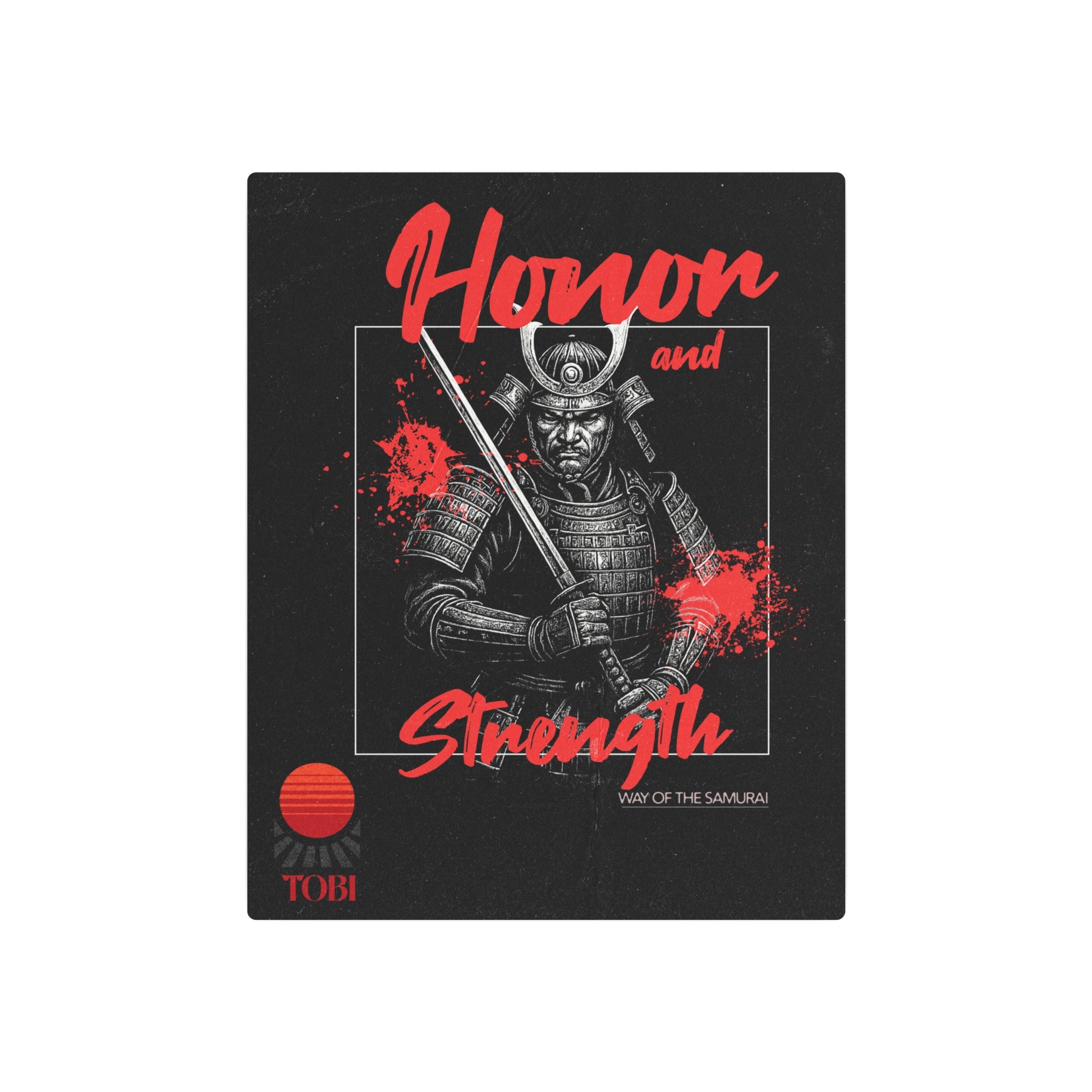 Samurai Metal Art Sign — Honor and Strength Wall Decor - Eyrian