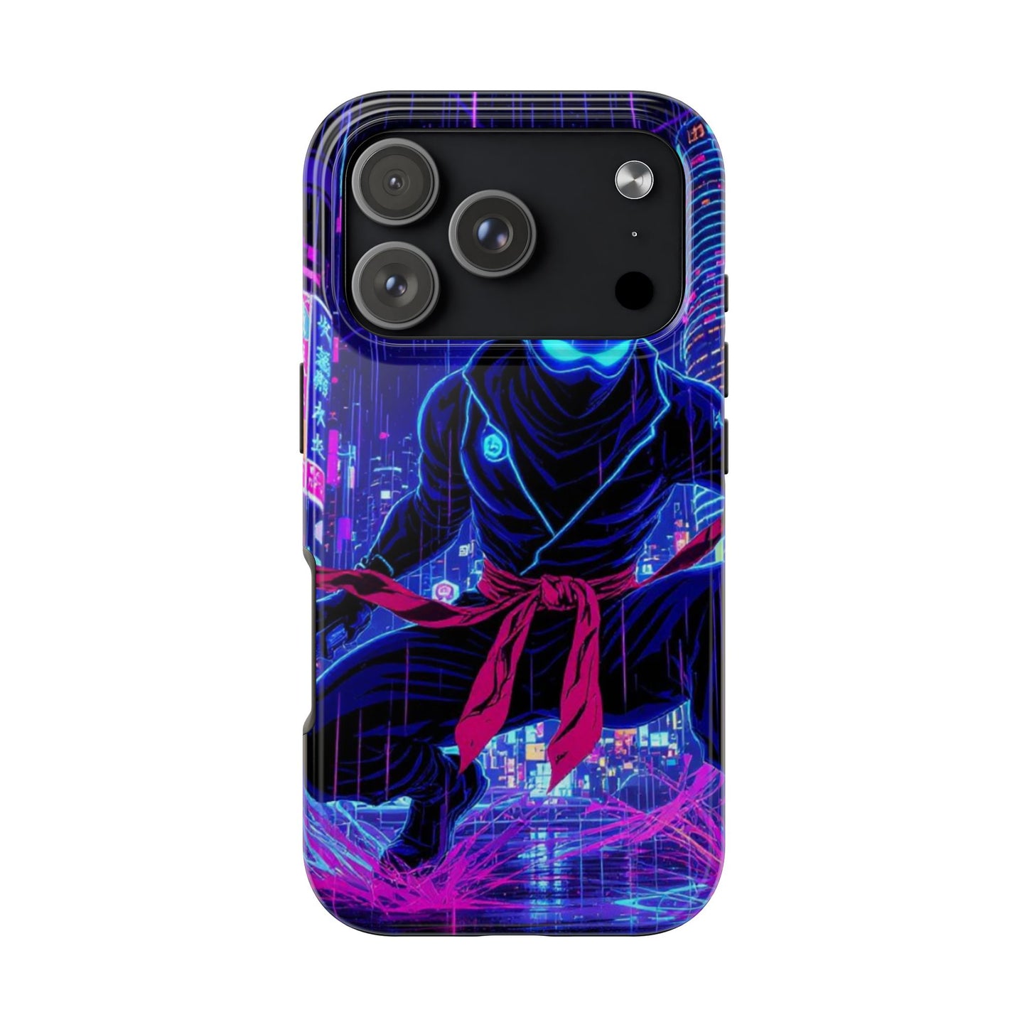 Neon Ninja Tough Phone Case — Cyberpunk Protective iPhone Cover - Eyrian