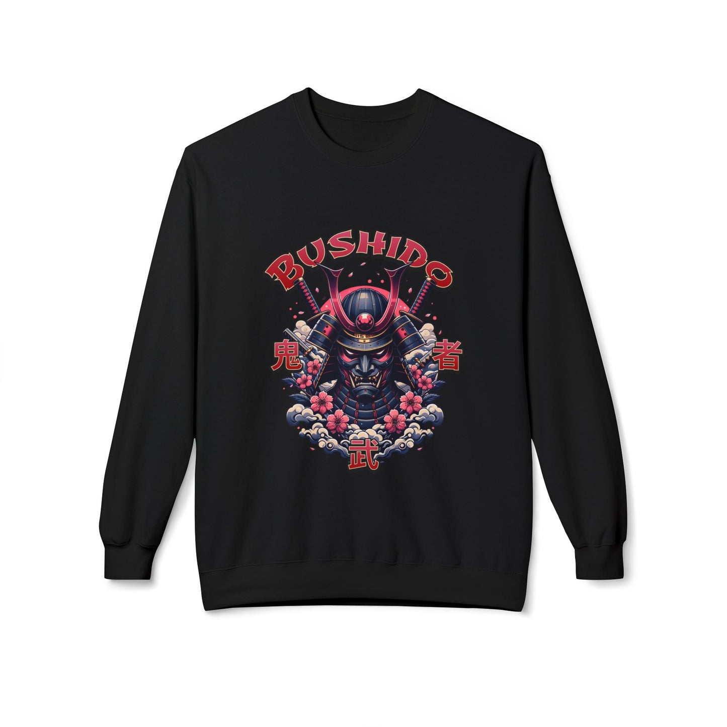 Bushido Honor & Bravery Unisex Fleece Crewneck Sweatshirt - TobiBrand