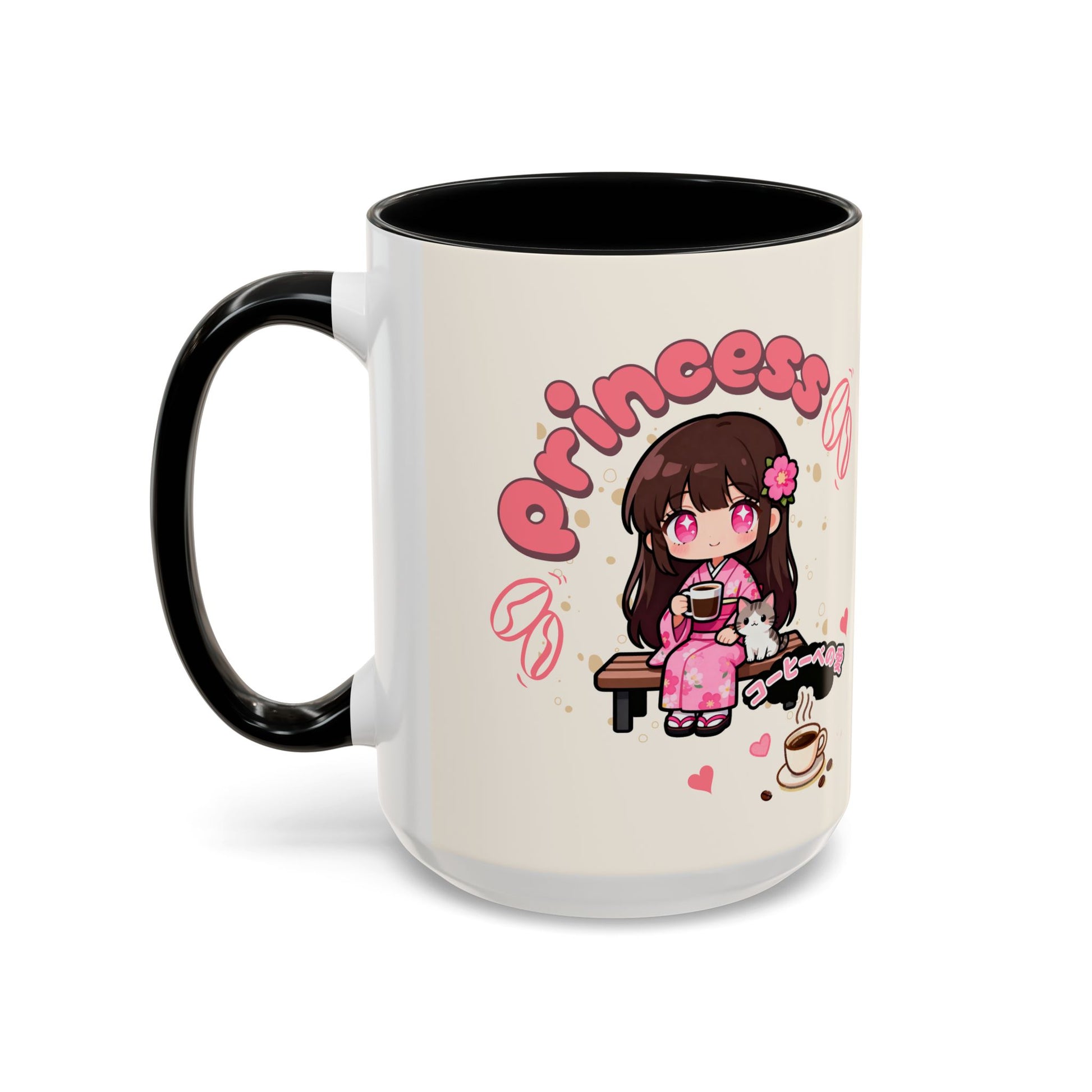 Princess Coffee Mug — Cute Kawaii Girl Design (11/15oz) - TobiBrand