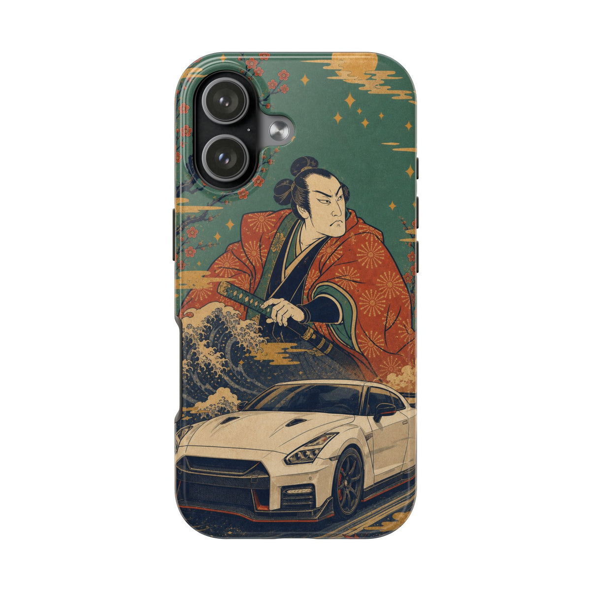 Samurai & GT-R Tough Phone Case — Japanese Wave Art Phone Case - TobiBrand