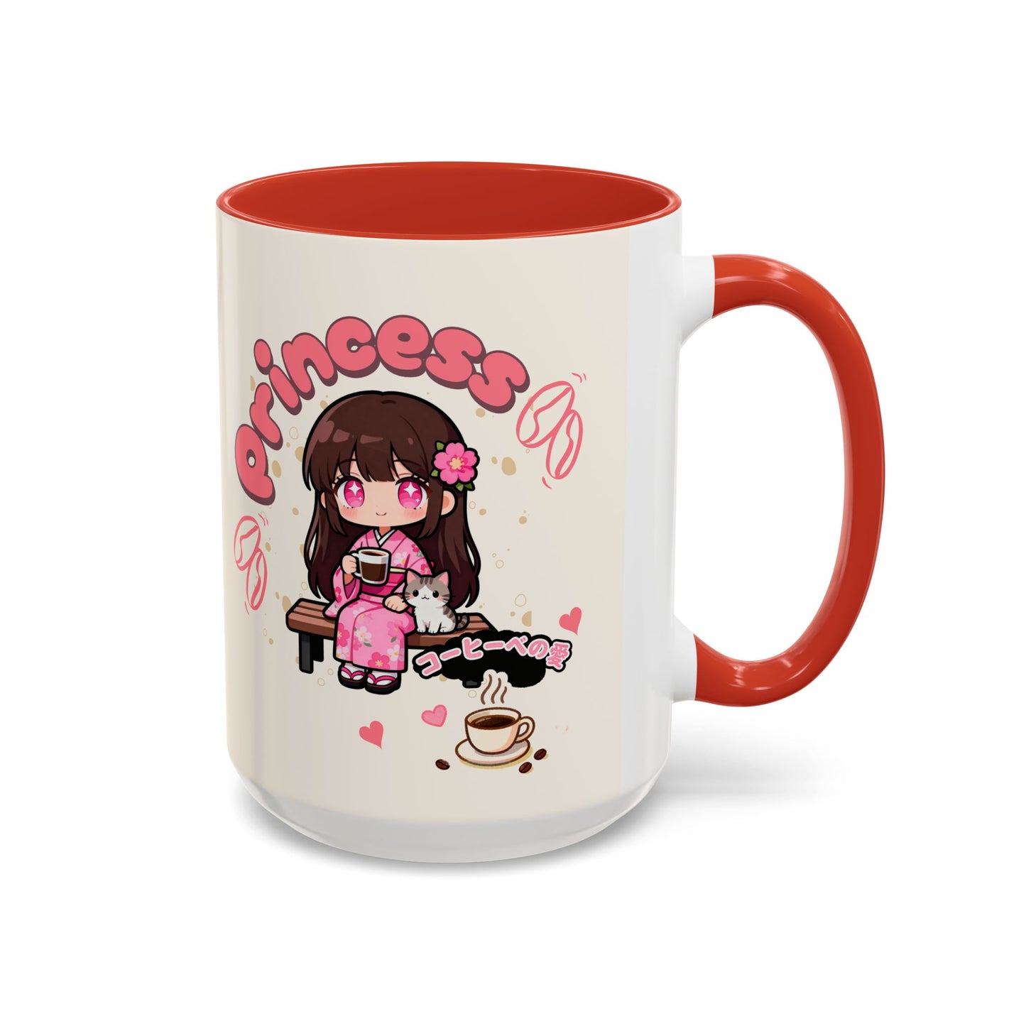 Princess Coffee Mug — Cute Kawaii Girl Design (11/15oz) - TobiBrand