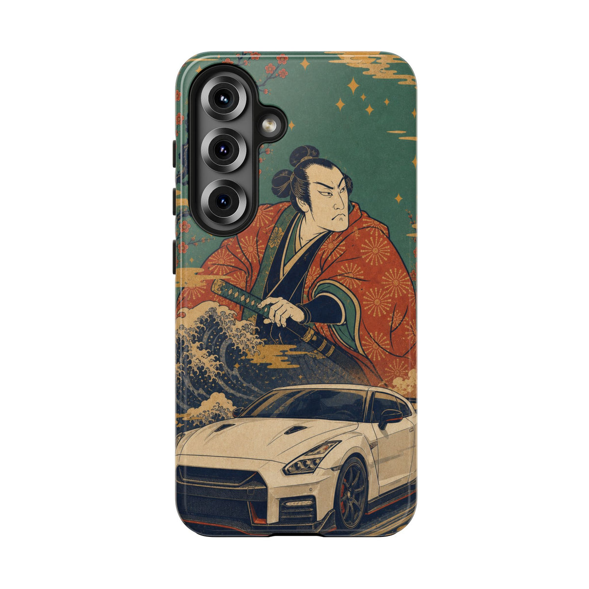 Samurai & GT-R Tough Phone Case — Japanese Wave Art Phone Case - TobiBrand