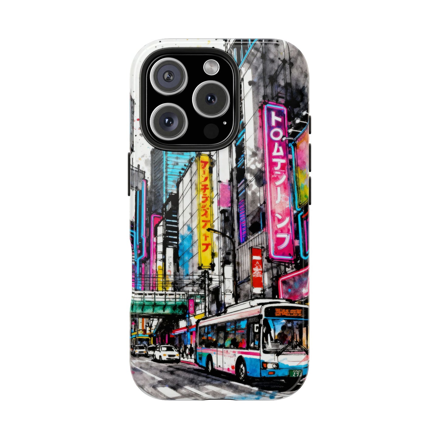 Tokyo City Street Tough Phone Case — Japanese Urban Art iPhone Cover - Eyrian