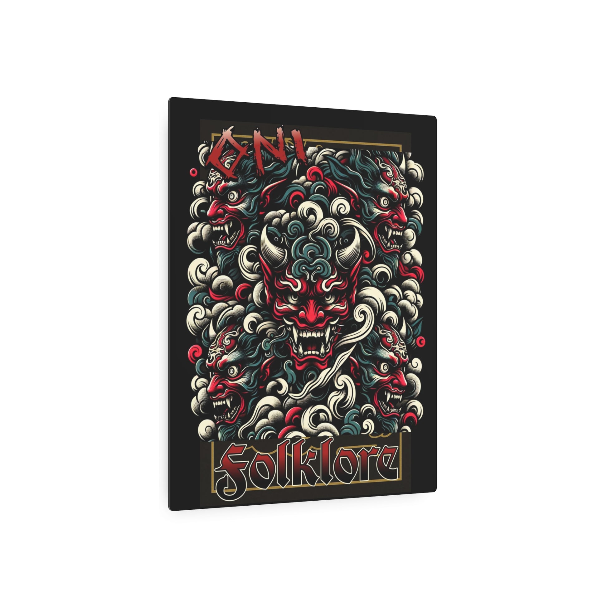 Metal Art Sign - Oni Folklore Wall Decor for Home or Office - Eyrian