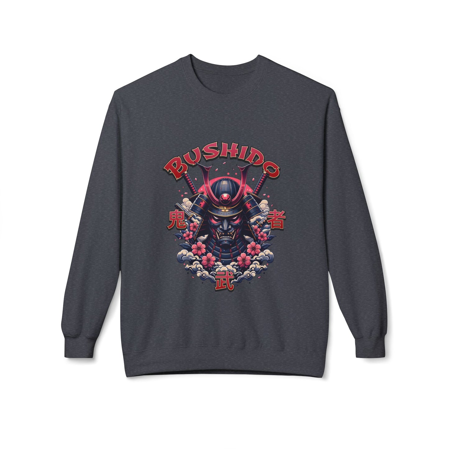 Bushido Honor & Bravery Unisex Fleece Crewneck Sweatshirt - TobiBrand