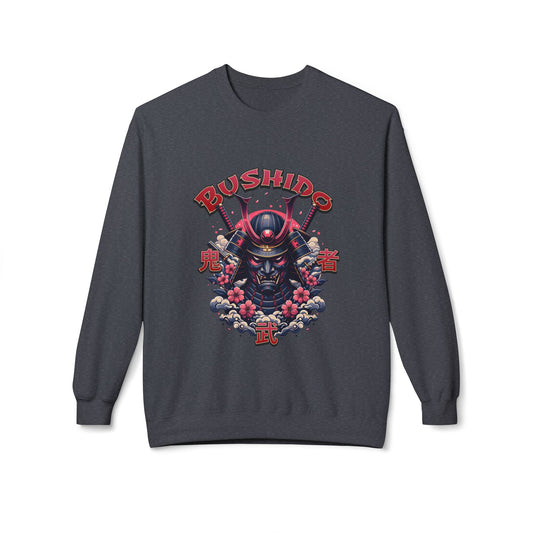 Bushido Honor & Bravery Unisex Fleece Crewneck Sweatshirt - TobiBrand
