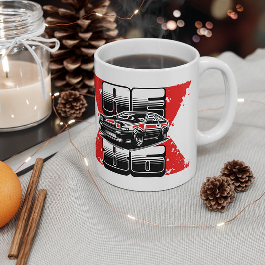 AE86 Drift Car Ceramic Mug — Retro JDM Racing Coffee Cup (11oz/15oz) - TobiBrand