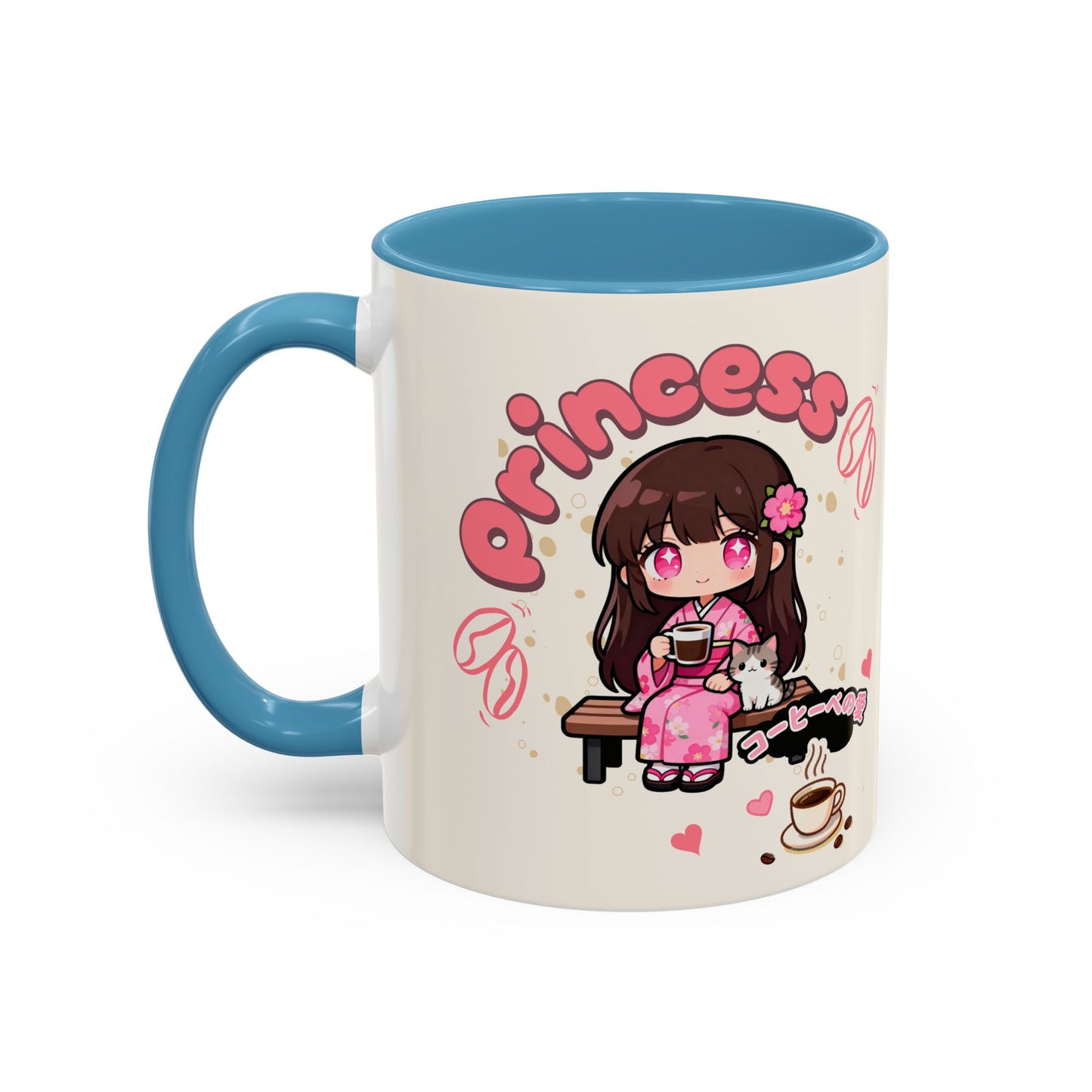 Princess Coffee Mug — Cute Kawaii Girl Design (11/15oz) - TobiBrand