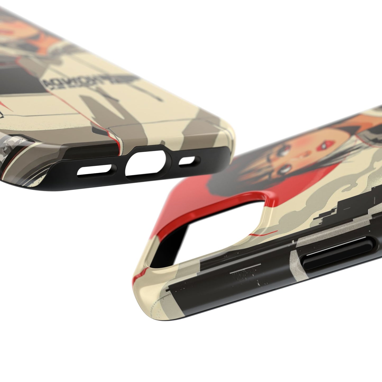 Anime Girl Racing Phone Case — Red Sun Aesthetic Tough Phone Case - Eyrian