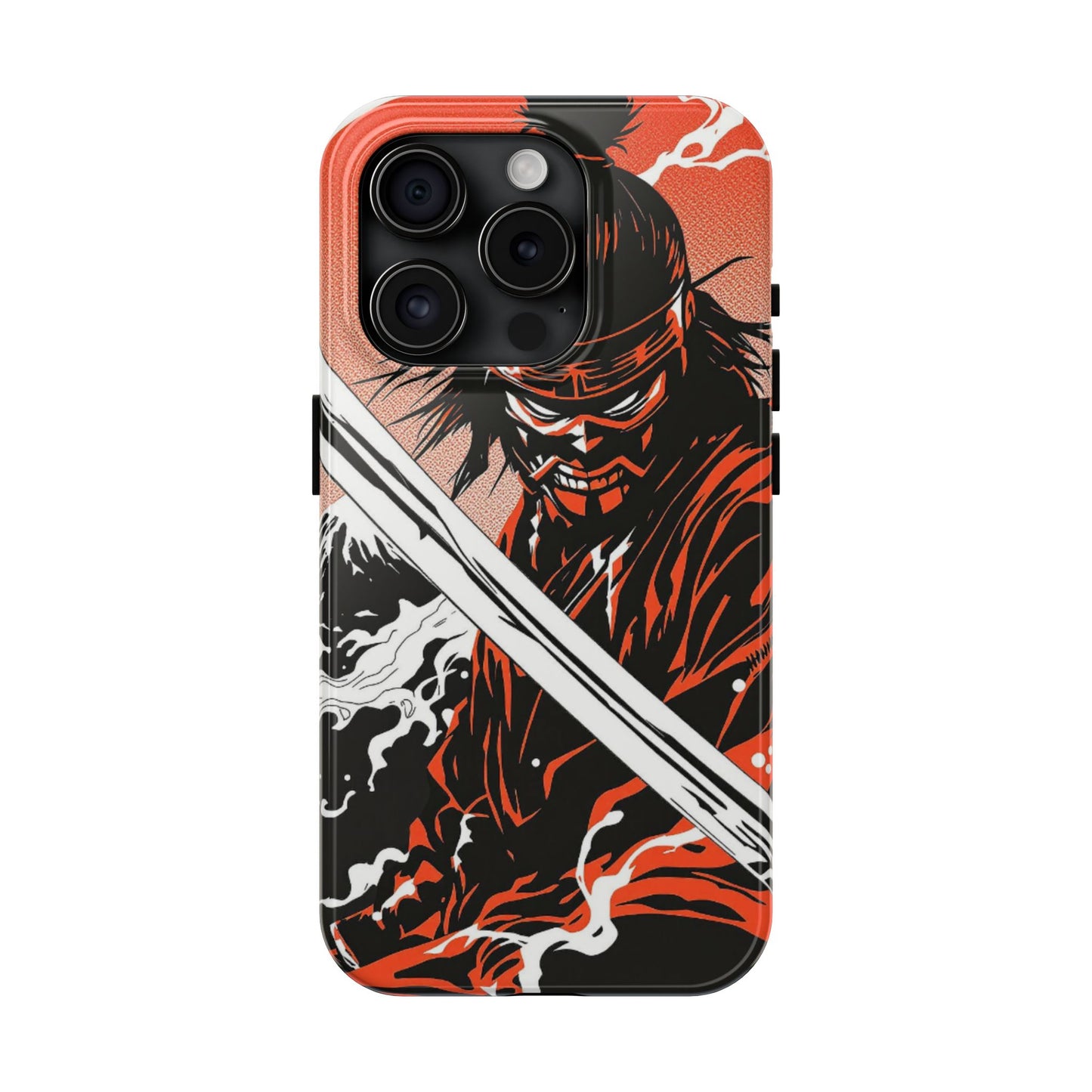 Ninja Warrior Tough Phone Case — Red & Black Blade Design - Eyrian