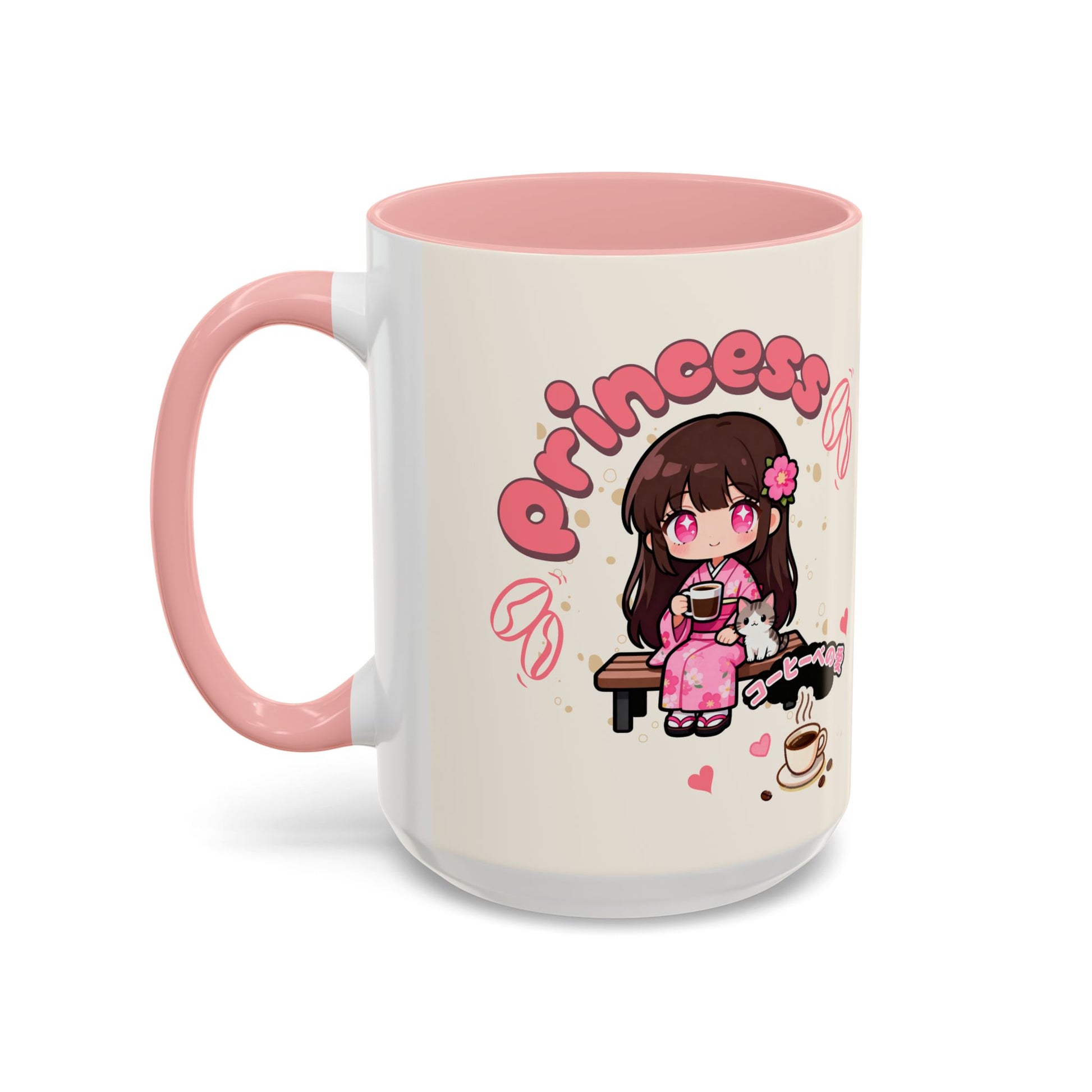 Princess Coffee Mug — Cute Kawaii Girl Design (11/15oz) - TobiBrand