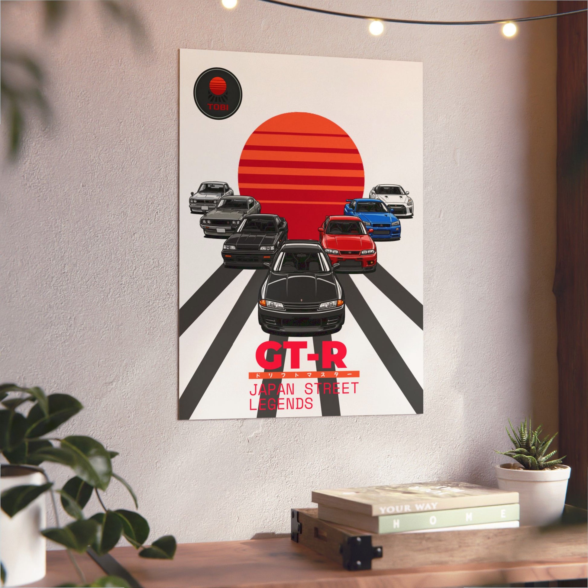 GT-R Japan Street Legends Aluminum Wall Panel — Retro Racing Print - TobiBrand